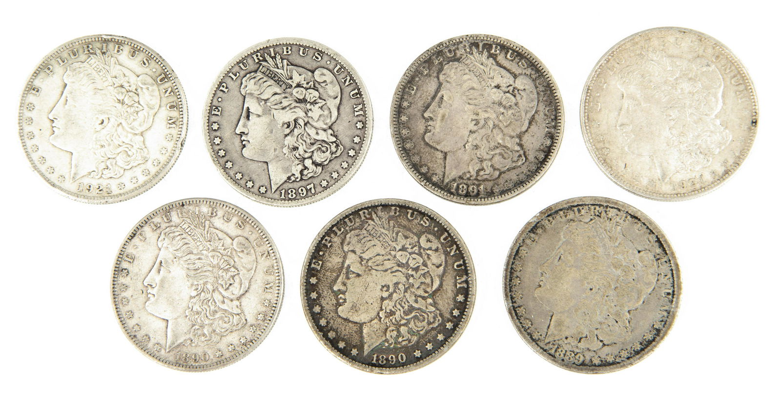 7 Morgan Silver Dollars (1 of 1)
