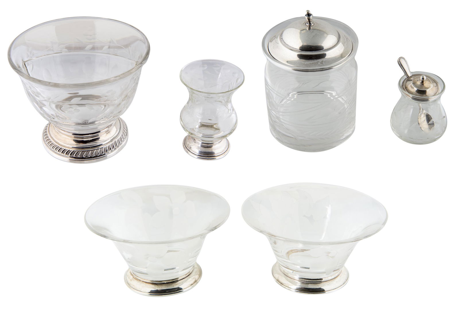 6 Pcs Misc. Sterling & Glass (1 of 3)