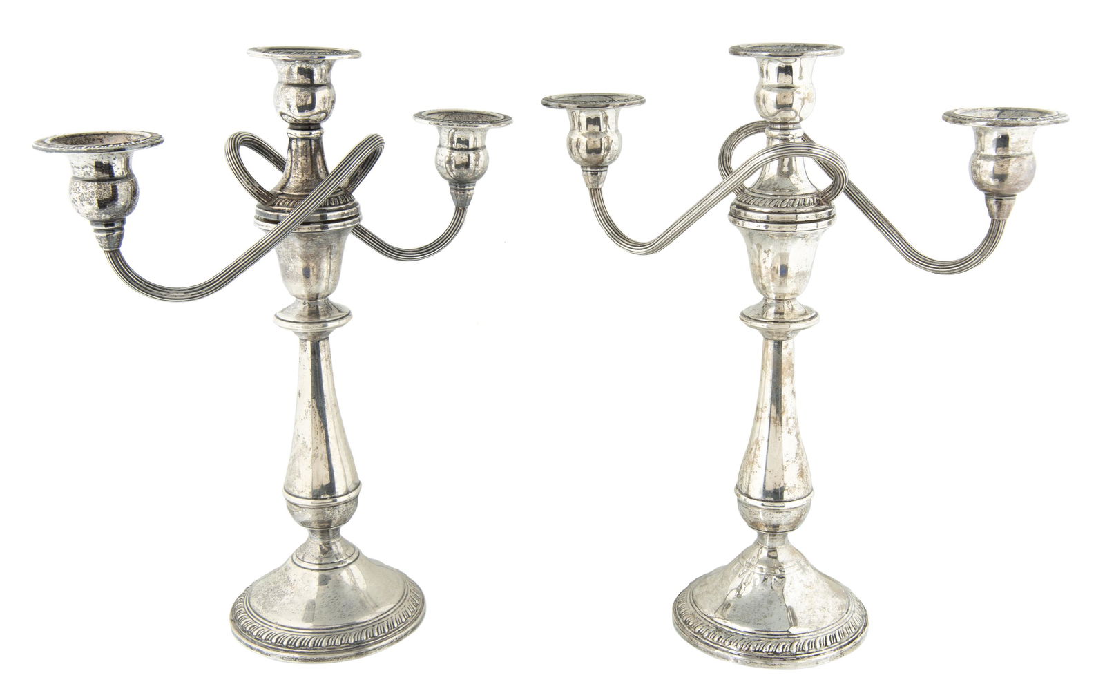 Pr Crown Weighted Sterling Candelabra (1 of 2)