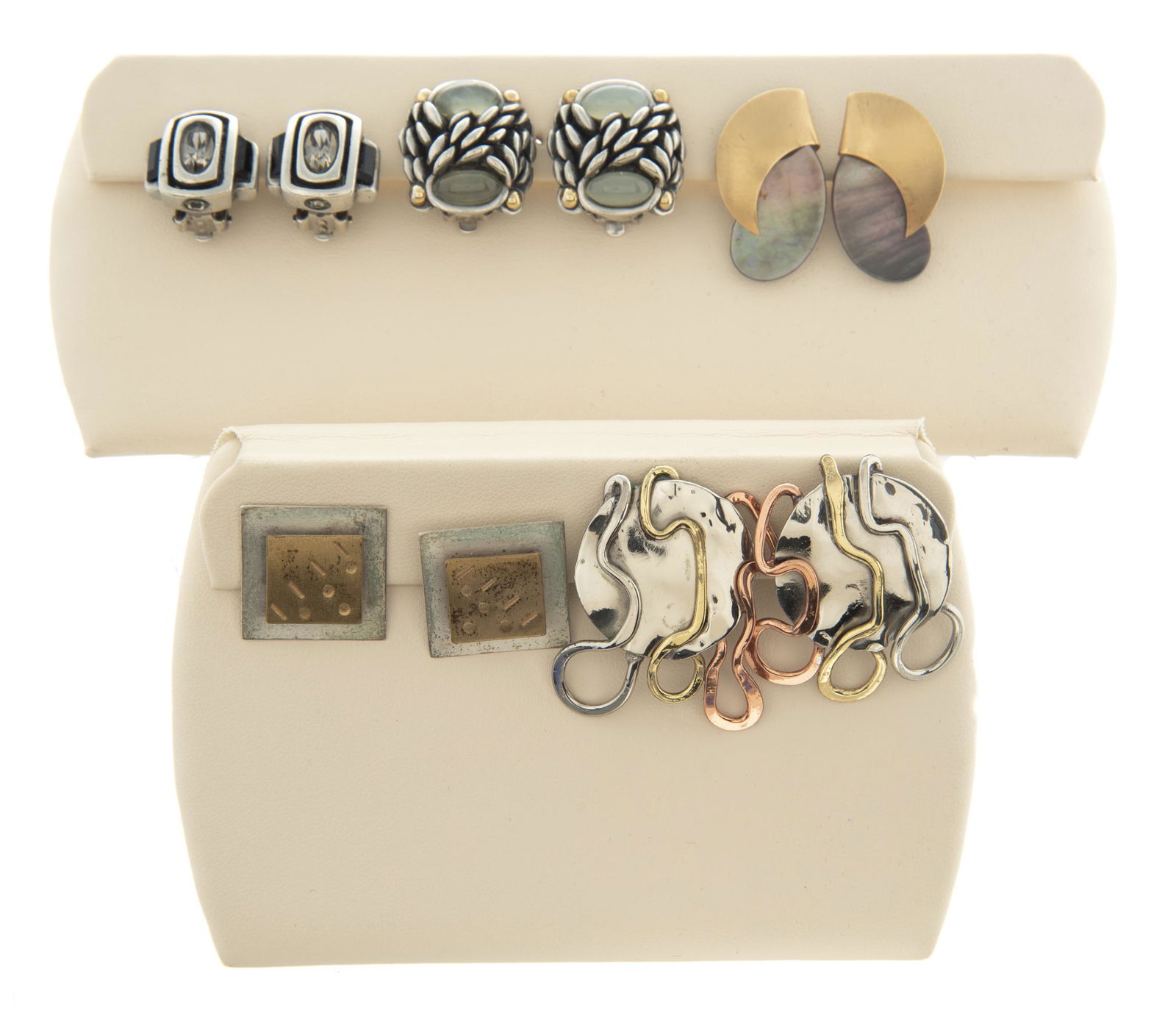 5 Pair Silver & Multi Metal Earrings (1 of 2)