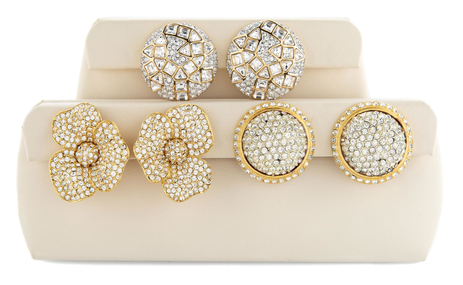 3 Pairs Rhinestone Earrings (1 of 3)