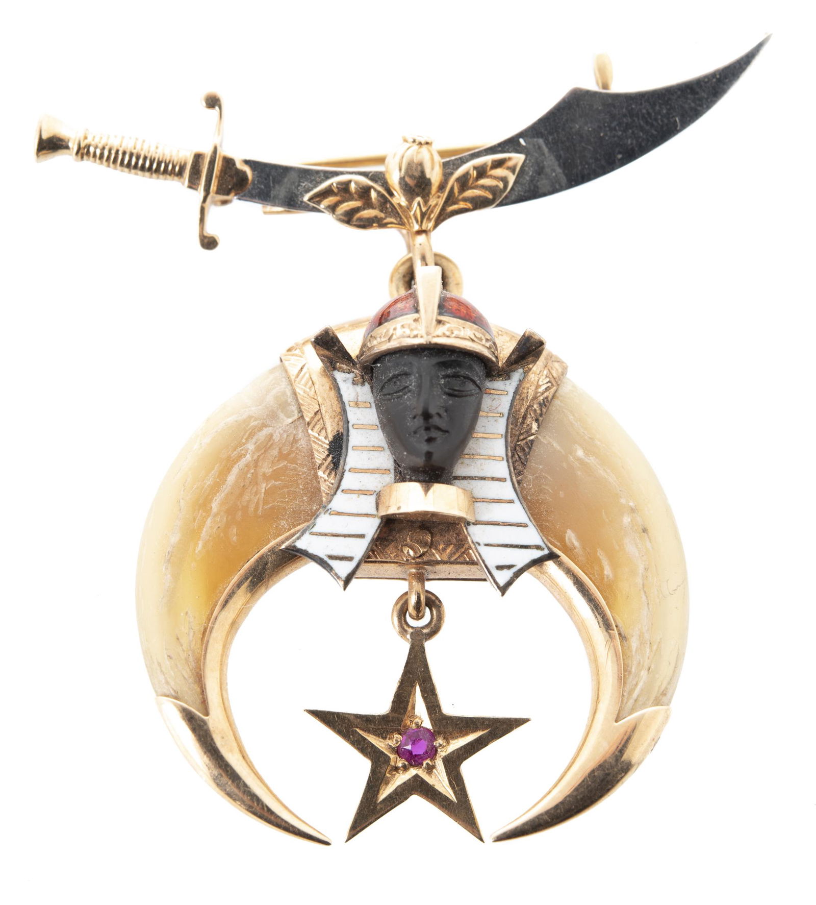 14k Masonic Potentate Jewel Pin (1 of 3)