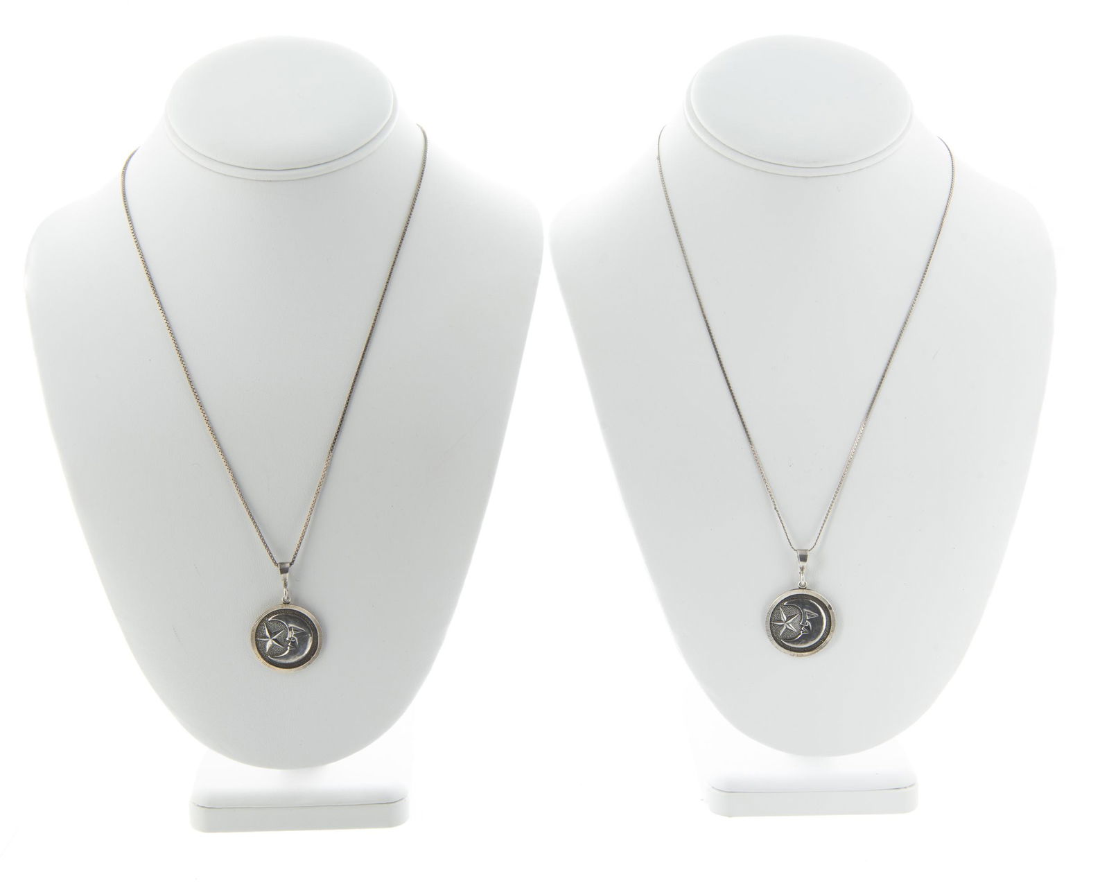 2 Mexican Sterling Pendant Necklaces (1 of 3)