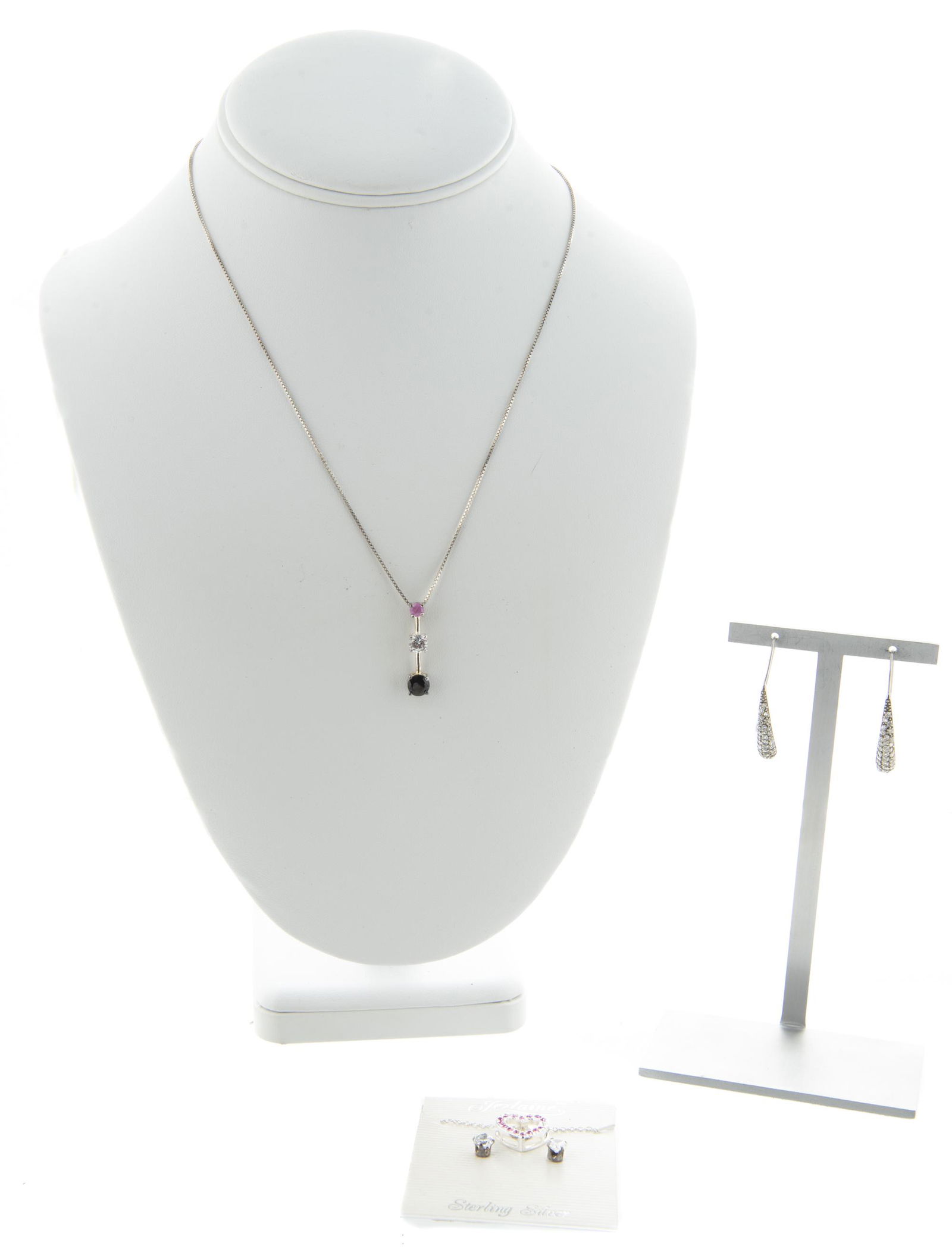 2 Sterling Necklaces & Earrings (1 of 4)