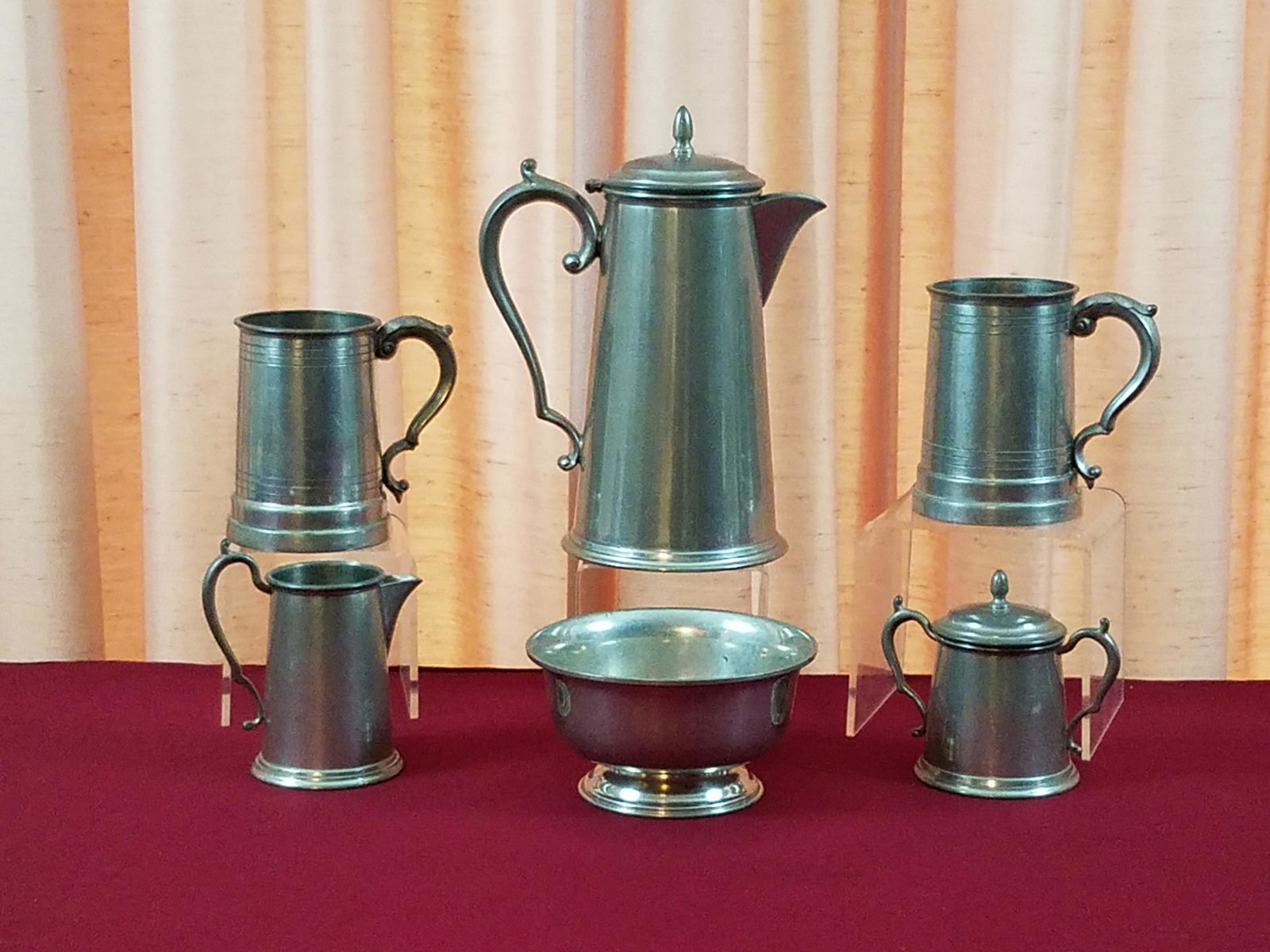 6 Pcs Pewter incl Stieff and Queen Art (1 of 4)