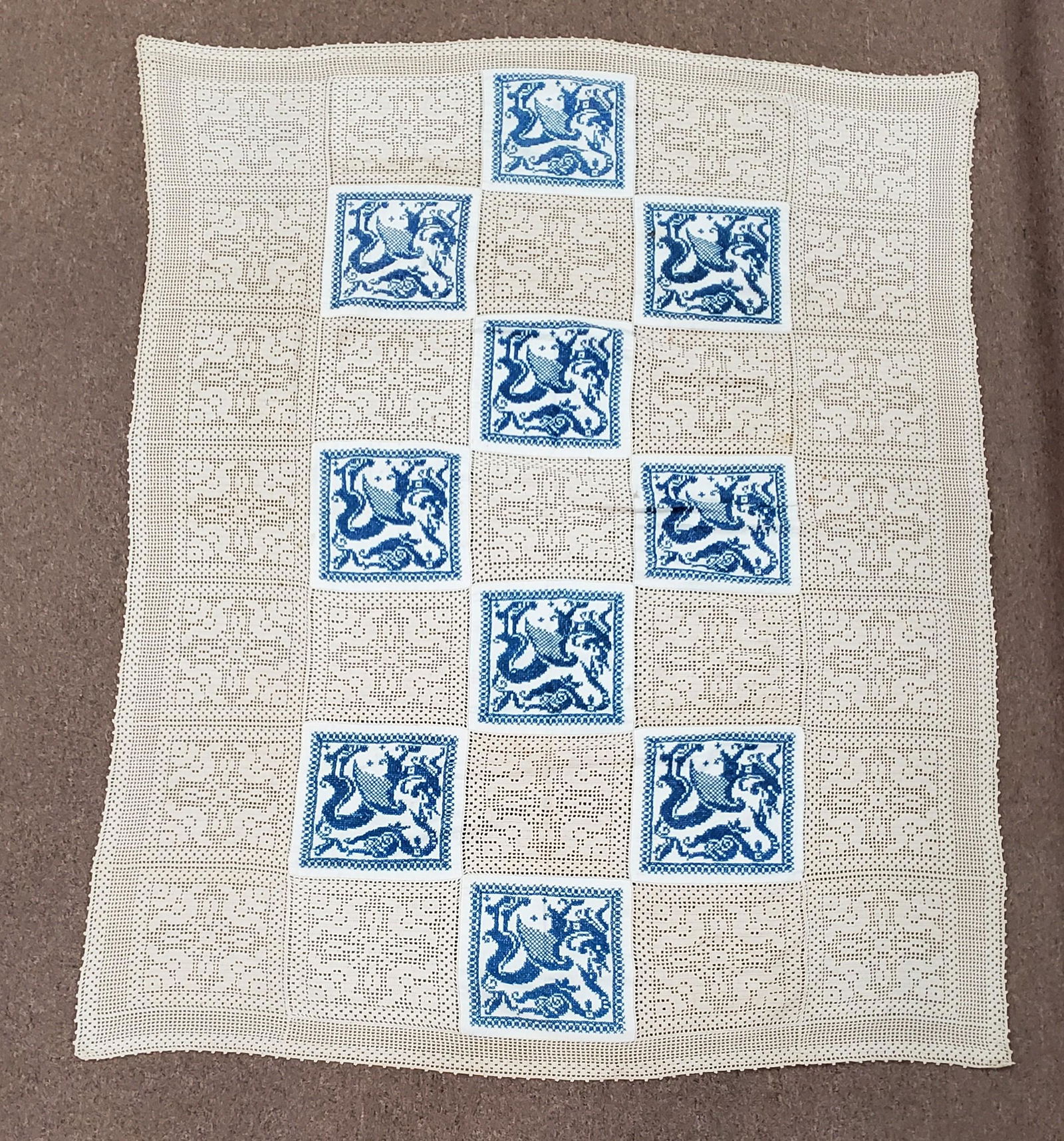 Cross Stitch Table Cloth and Patchwork Quilt (1 of 3)