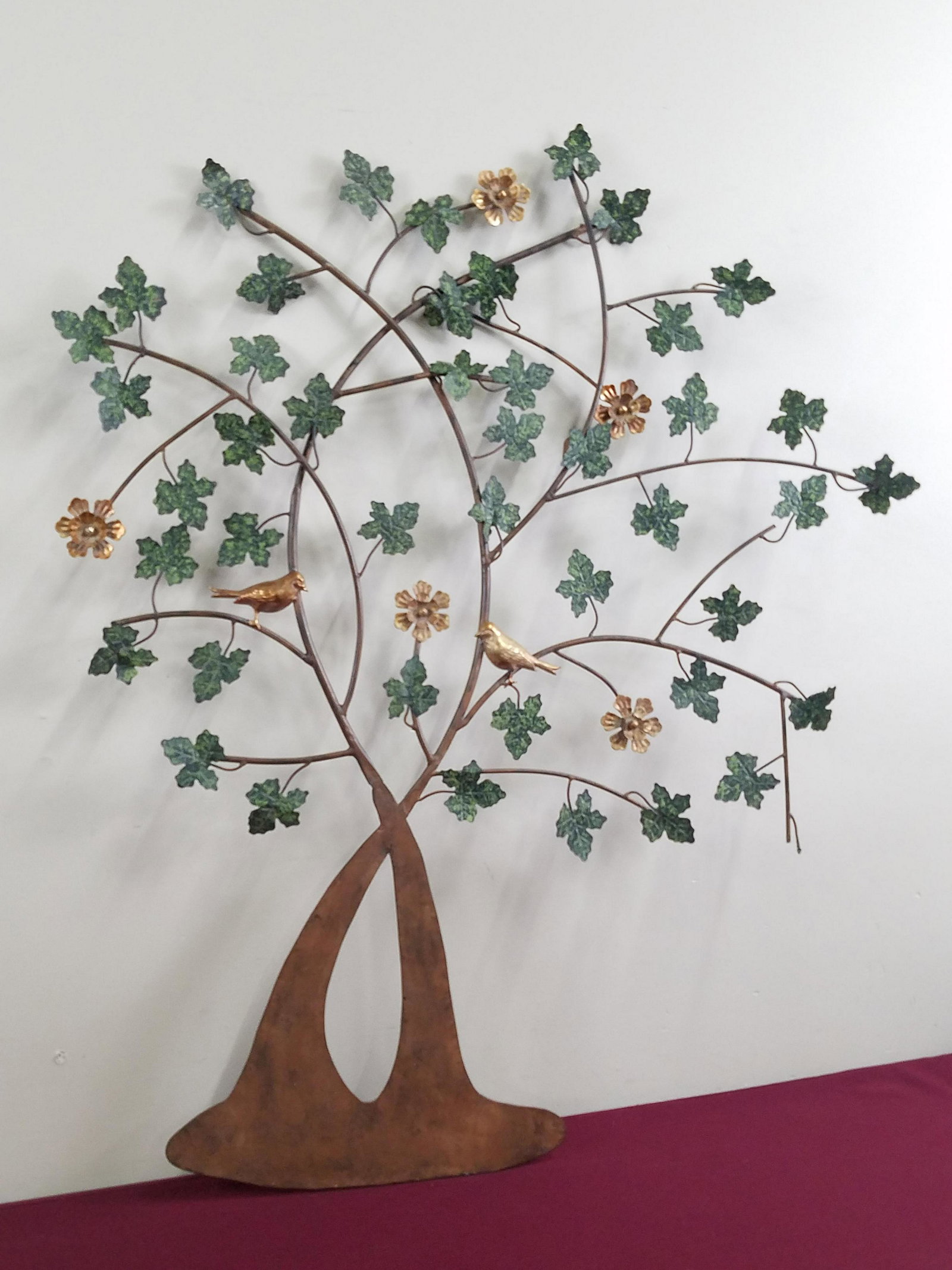 Tree Wall Sculpture: 42-1/2" high x 35" wide.