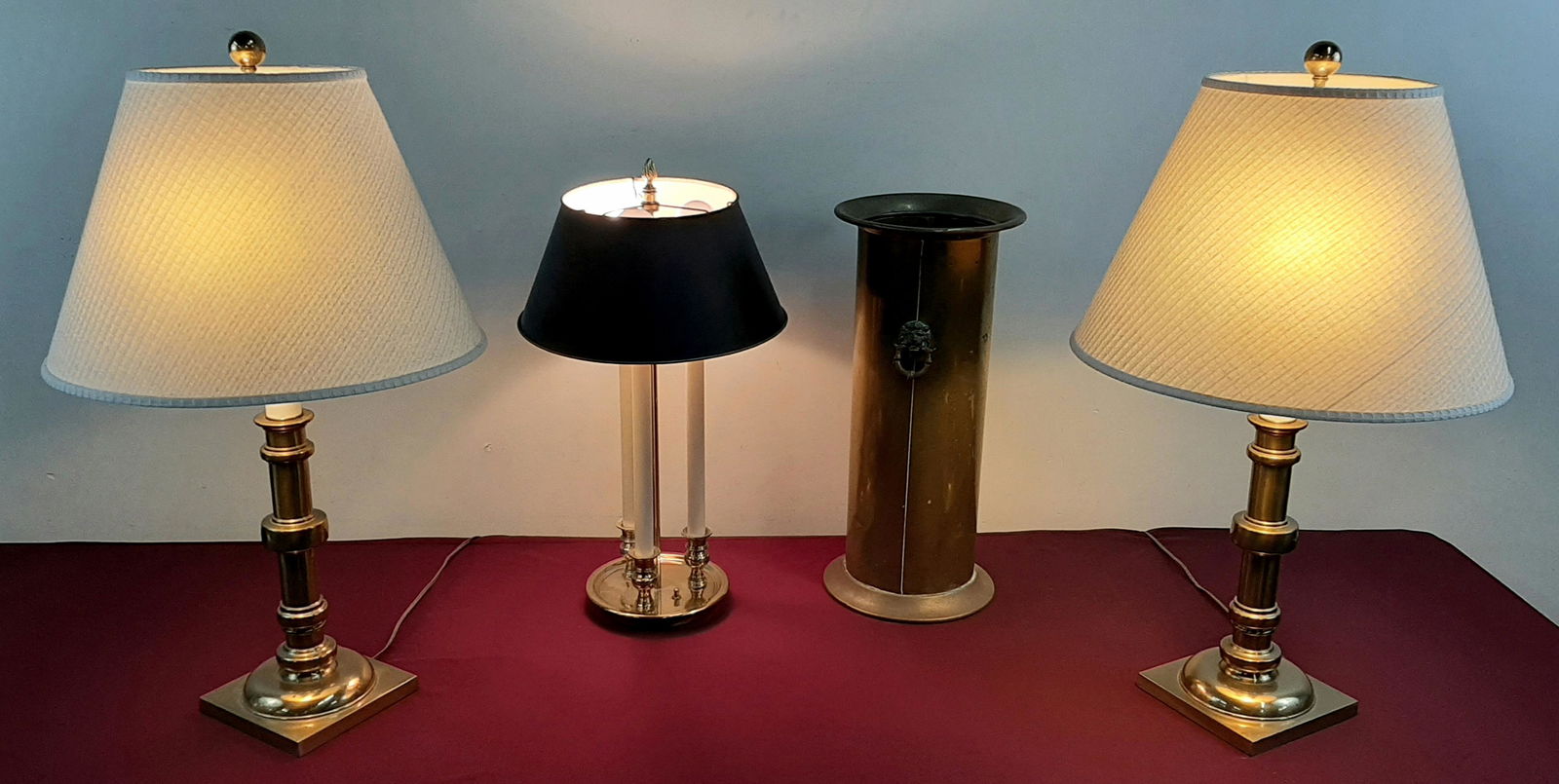 4 Pcs Incl. Table Lamps and Umbrella Stand (1 of 1)