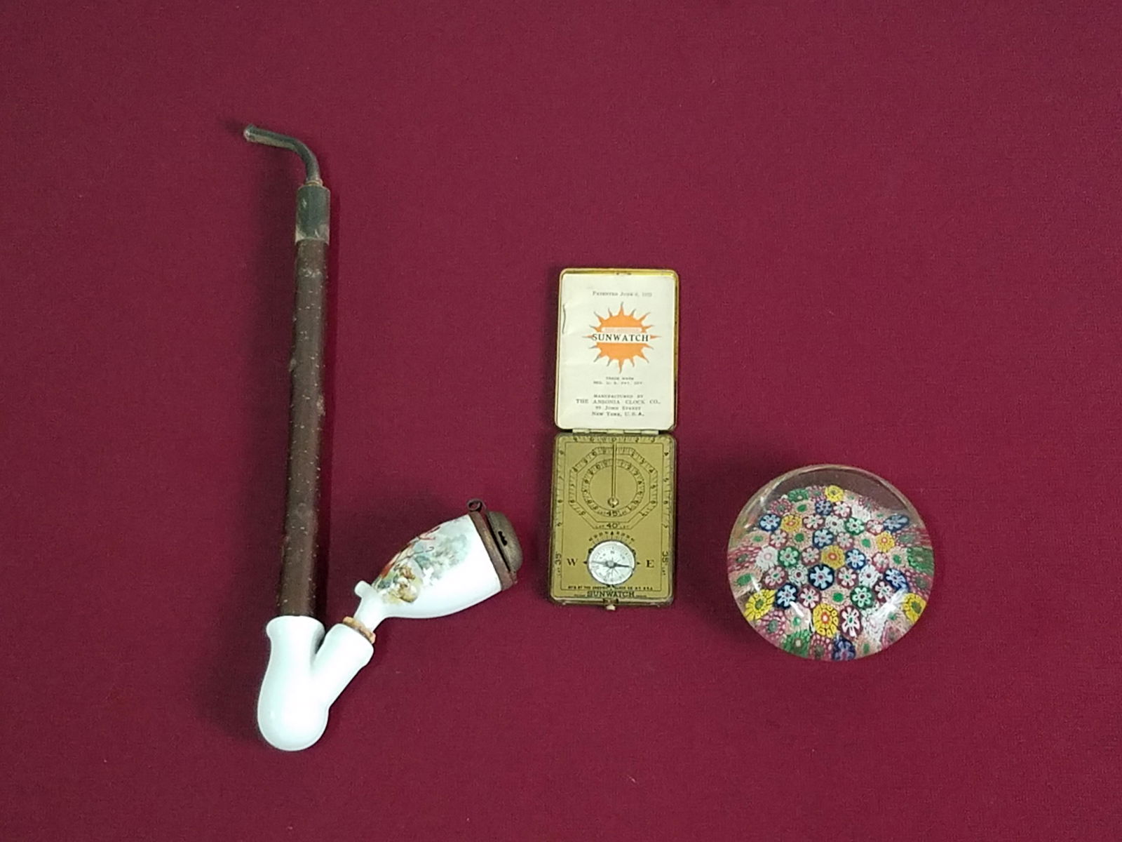 Ansonia Sun Watch, Pipe and Paperweight (1 of 6)