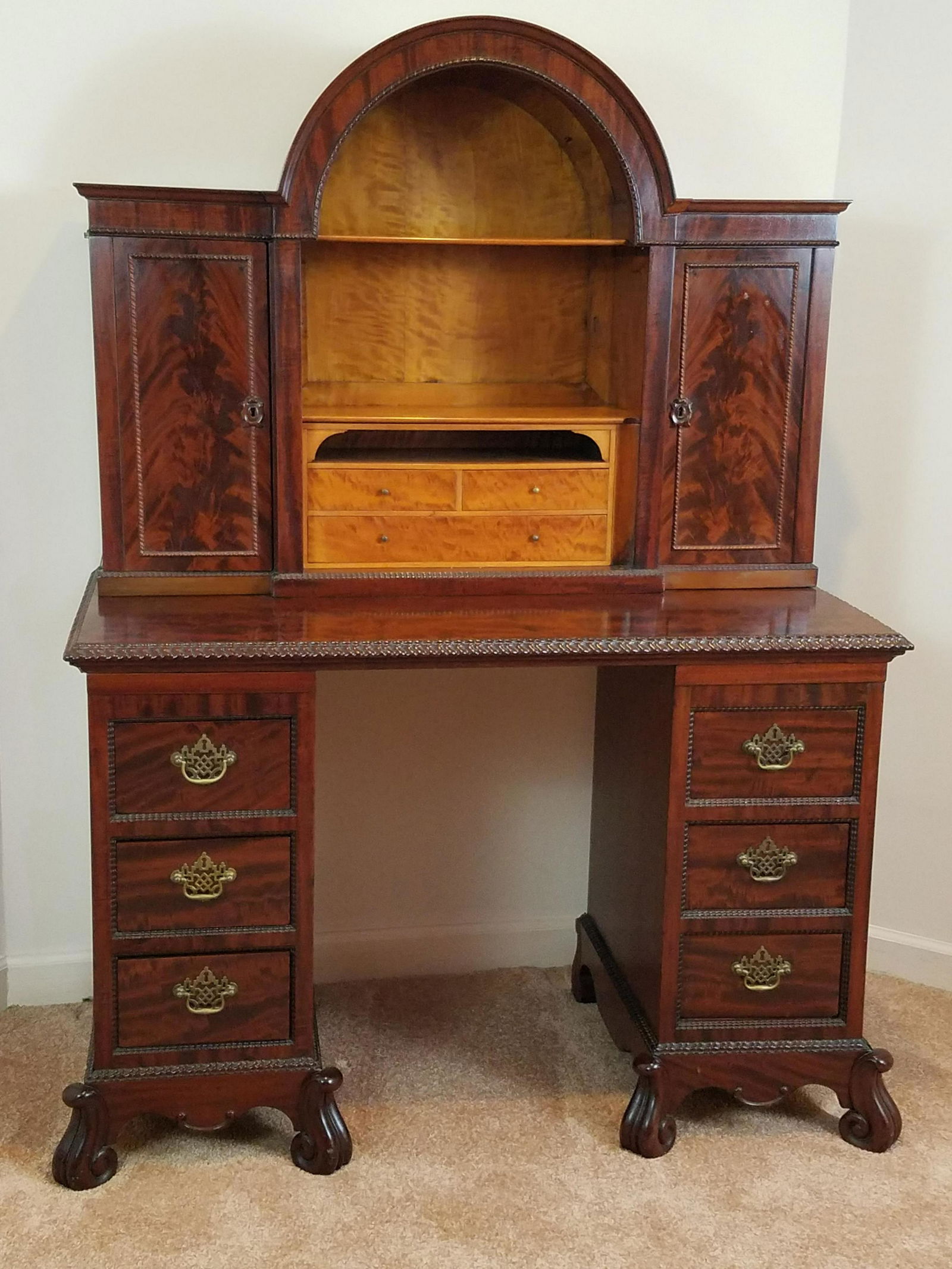Antique English Mahogany Desk (1 of 4)