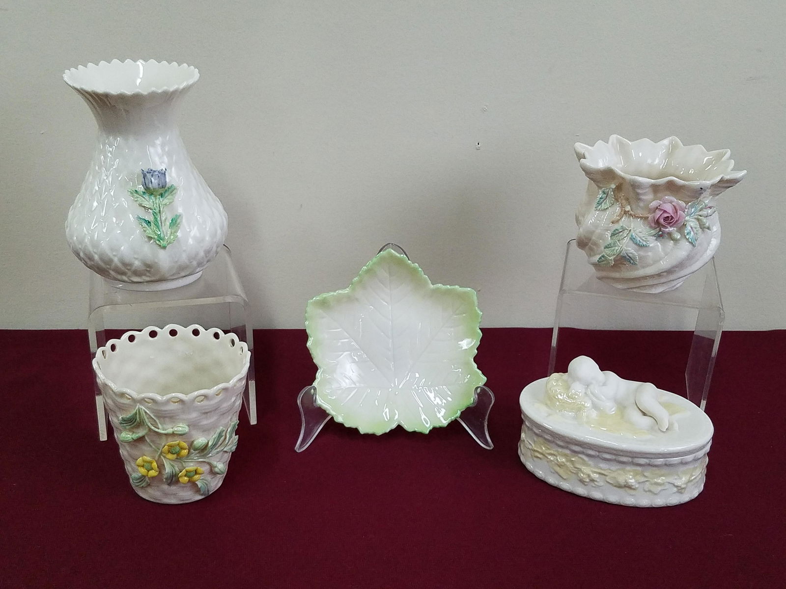 5 Pcs Belleek incl. Baby Trinket Box (1 of 5)