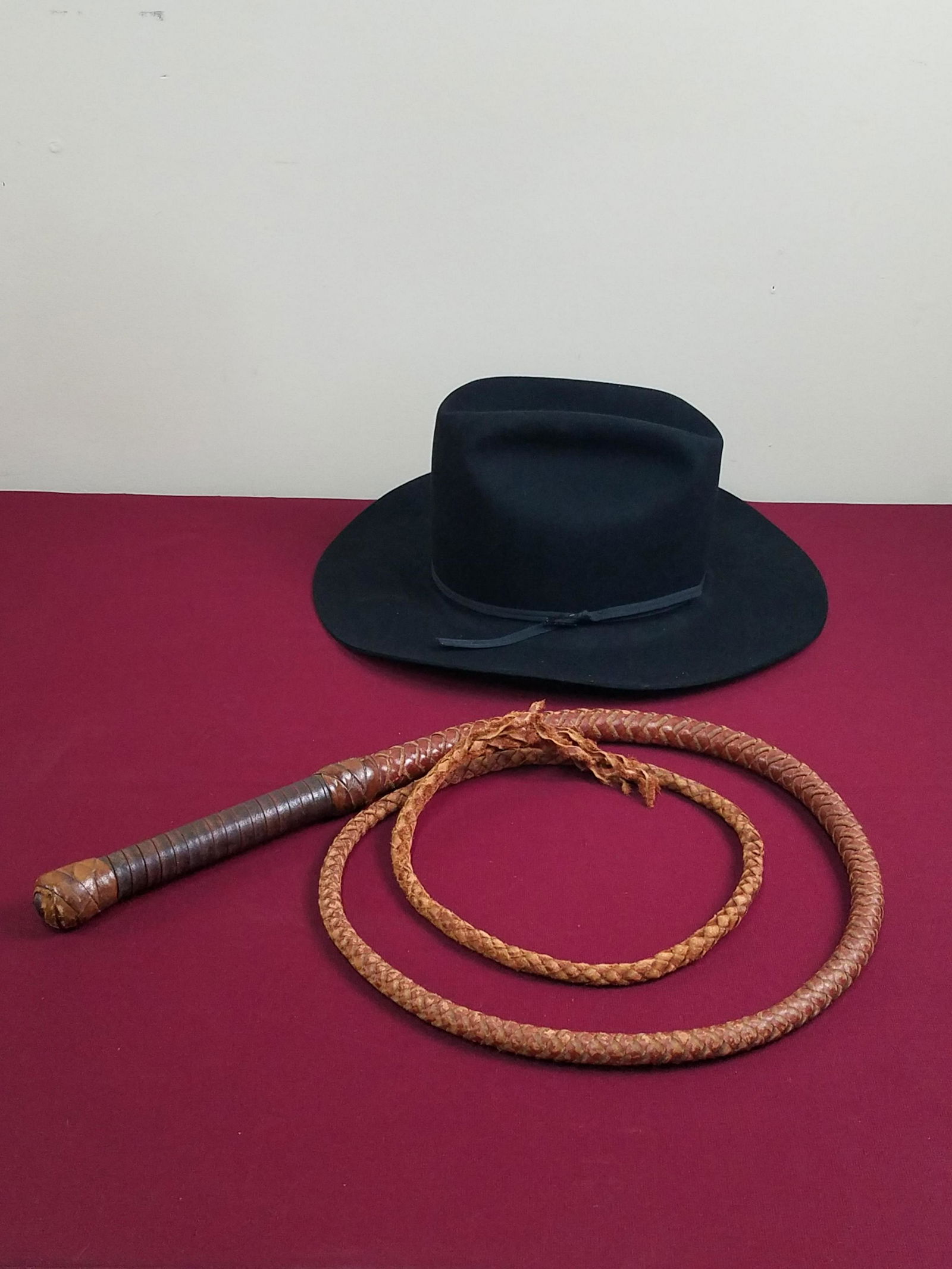 Resistol Hat and Leather Whip (1 of 4)