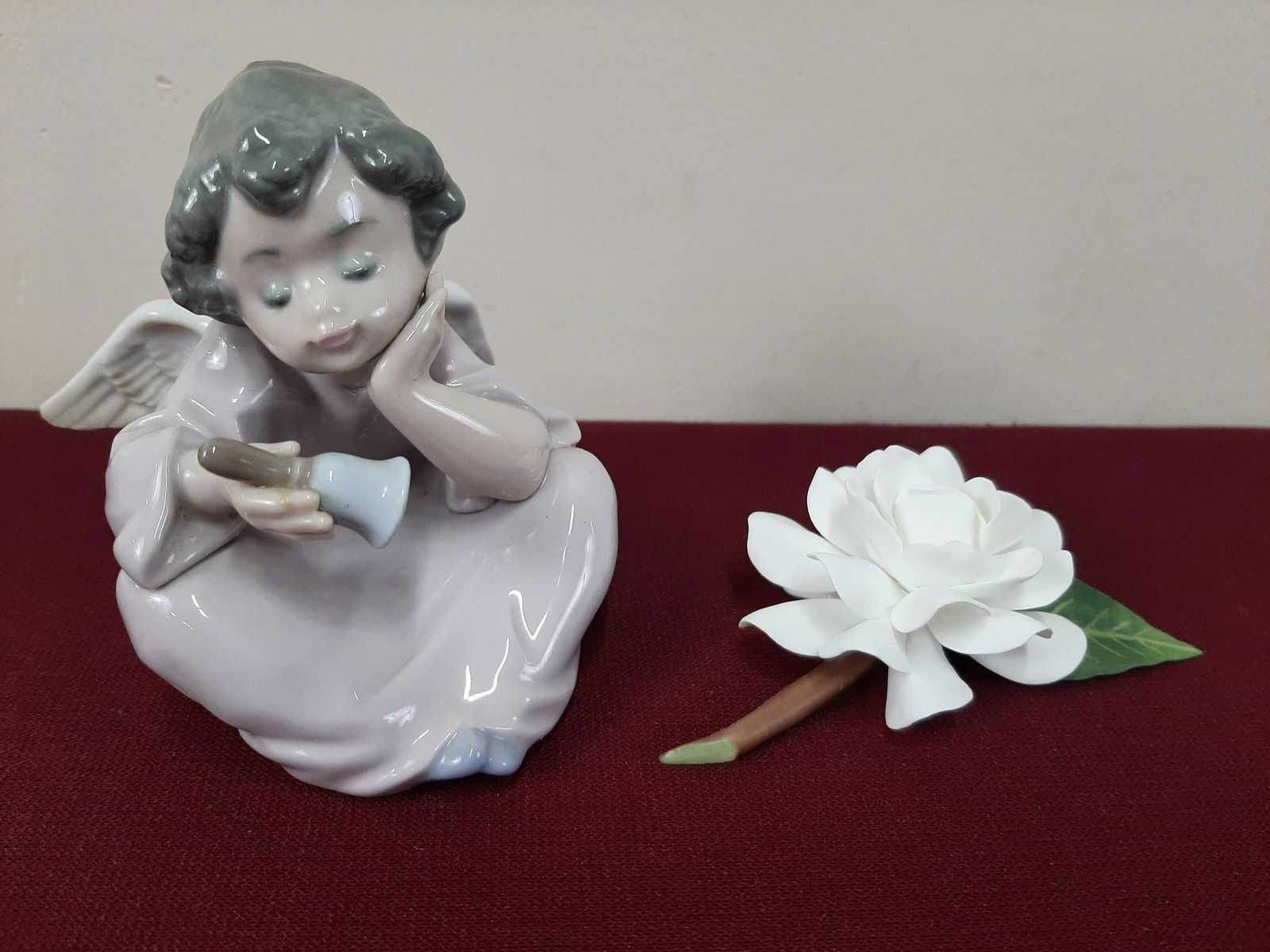 Lladro Angel Figurine and Boehm Flower (1 of 4)