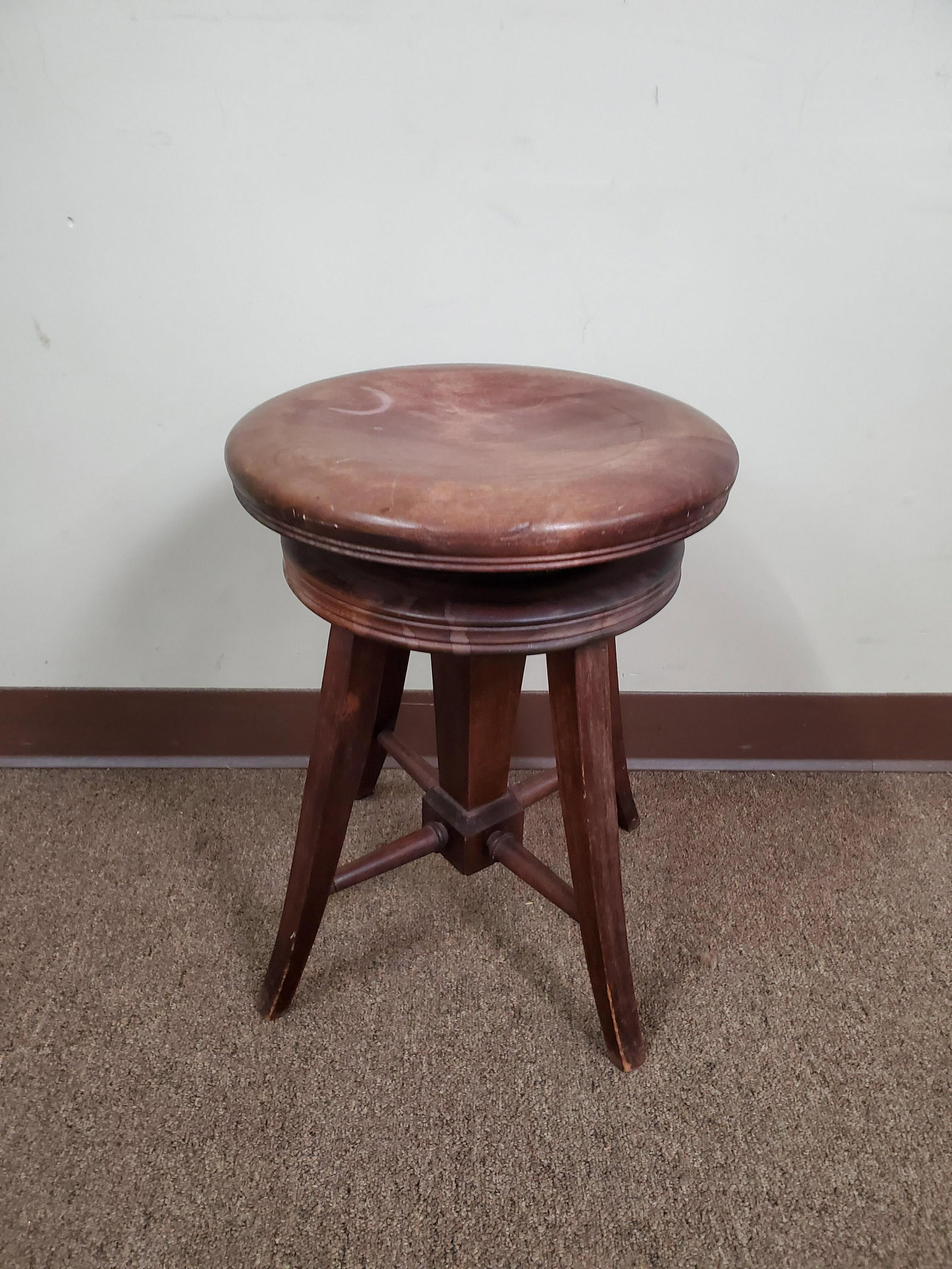 Piano Stool: 14-1/2" diameter x 18" high.