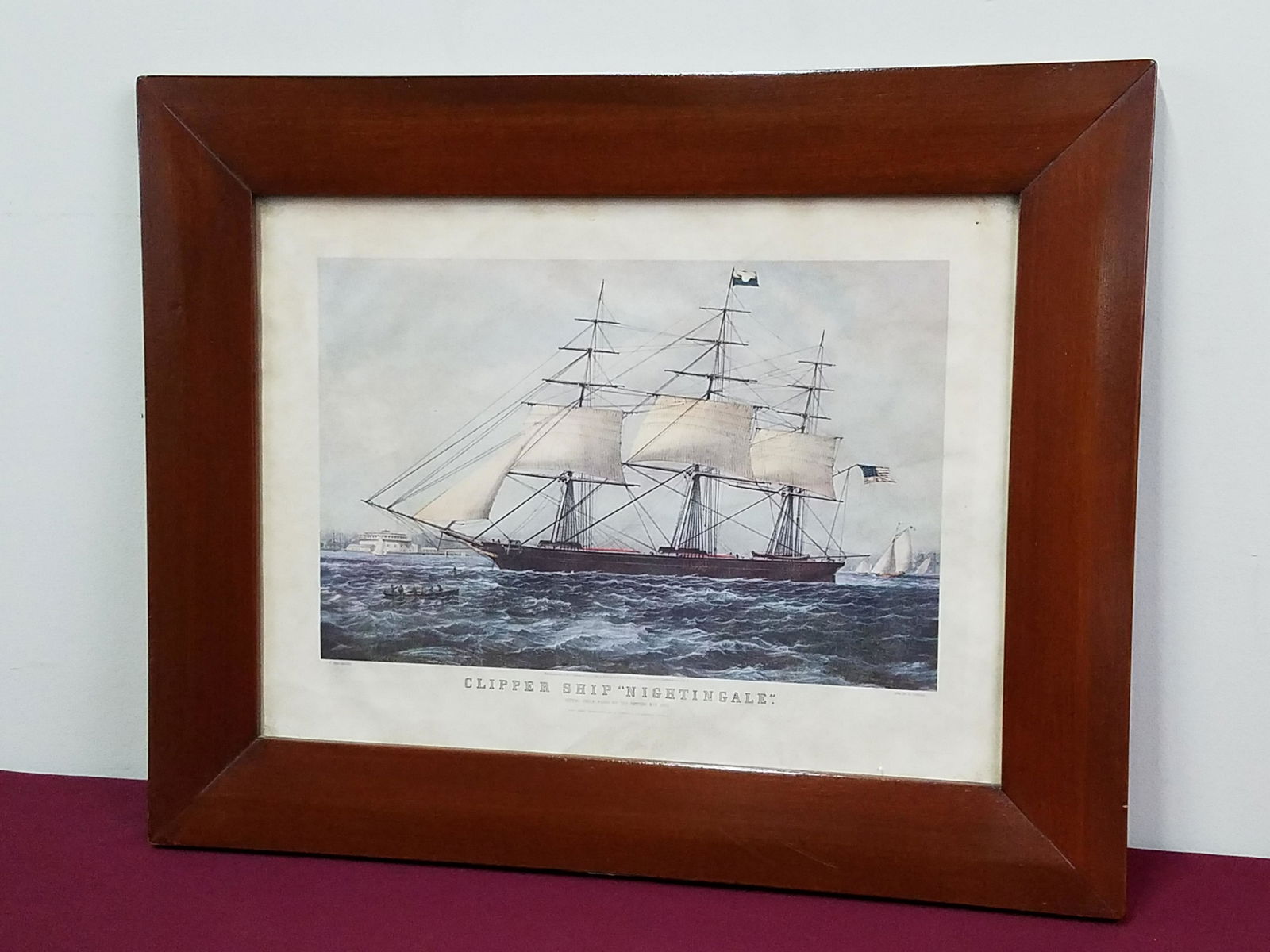 N. Currier Clipper Ship "Nightingale" Print (1 of 4)