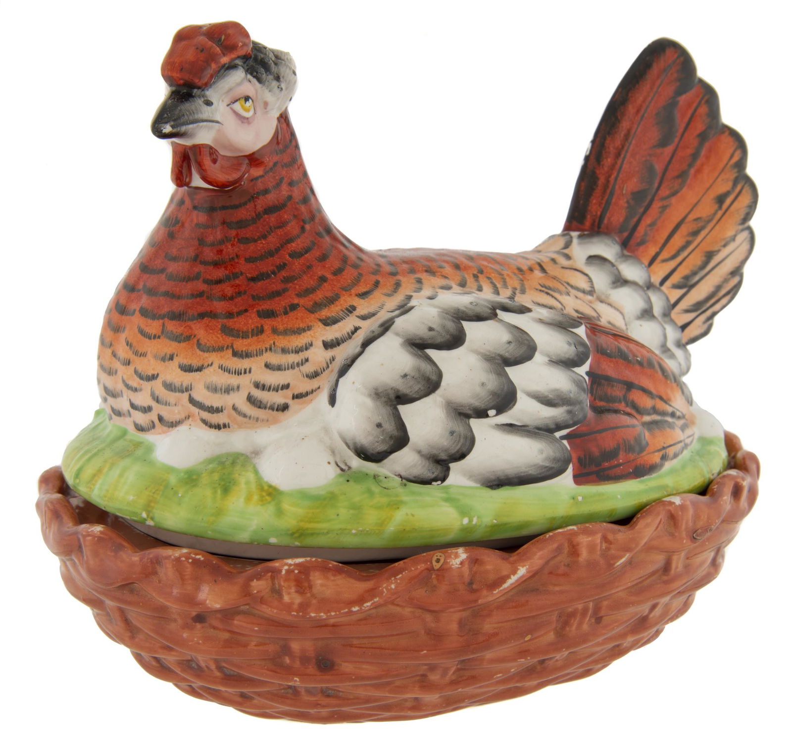 19th C. Staffordshire Hen on Nest (1 of 3)