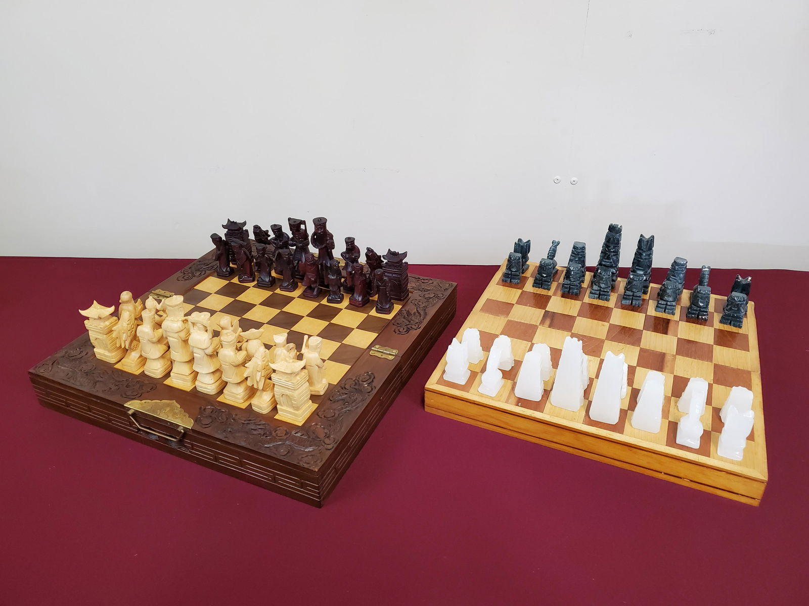 2 Hard Stone Chess Sets (1 of 6)