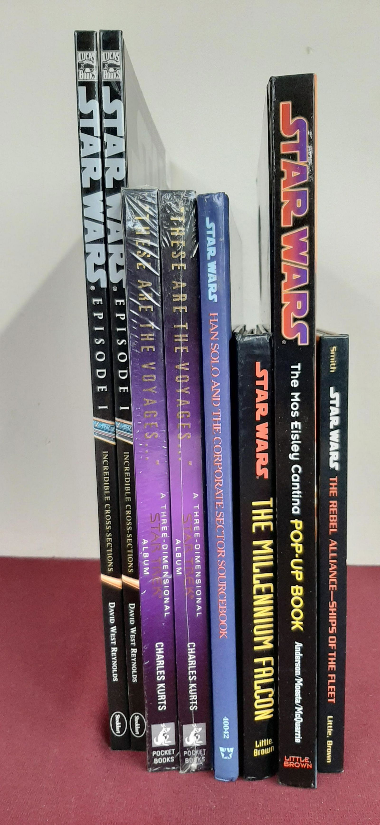 6 Star Wars and 2 Star Trek Books (1 of 2)