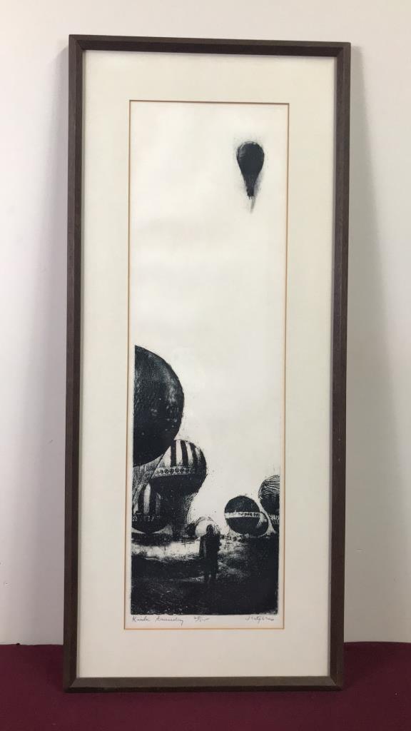 John Costigan Etching of Hot Air Balloons (1 of 3)