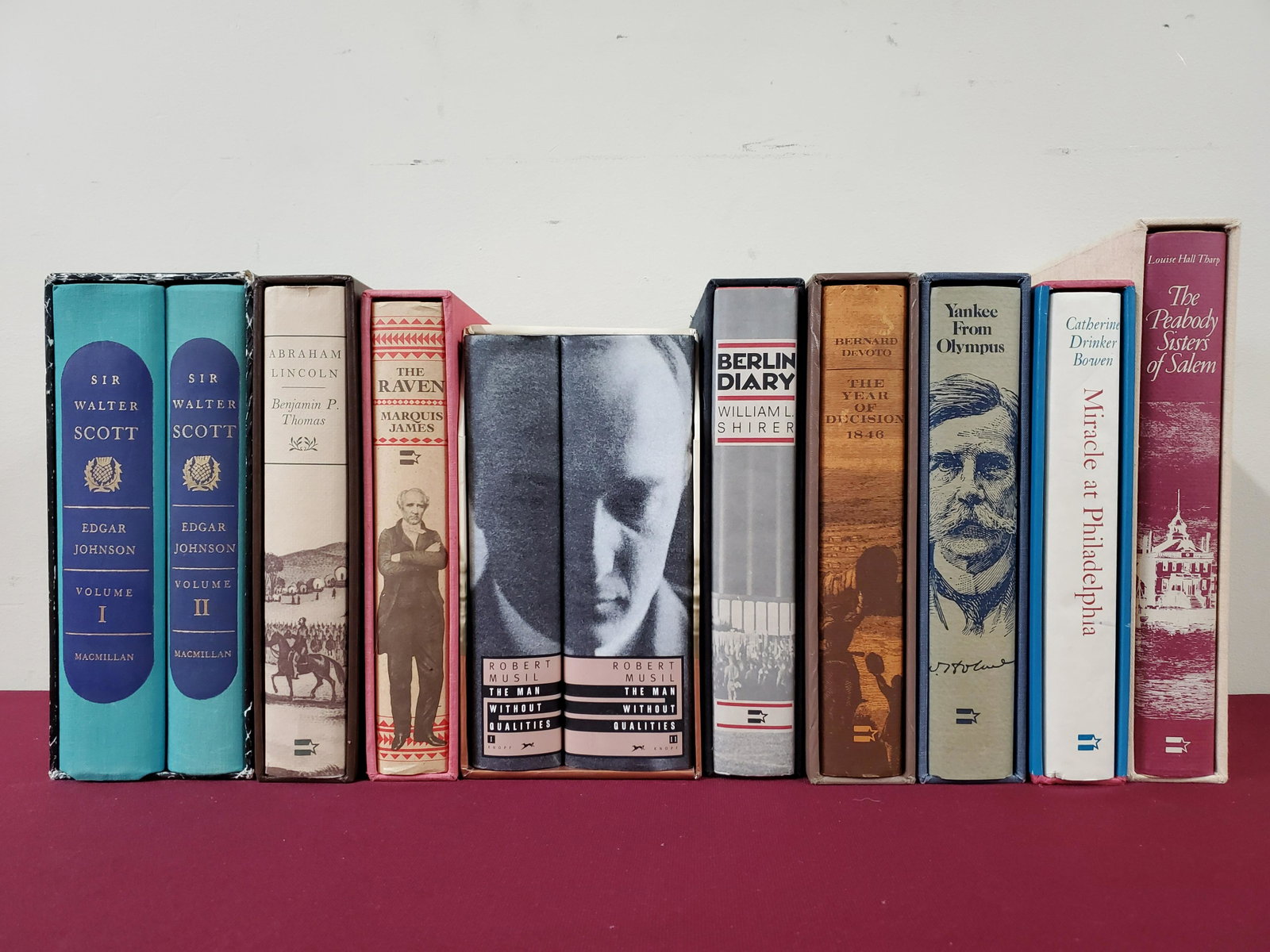 11 Book of the Month Club Books: Includes Edgar Allen Poe and Abraham Lincoln.