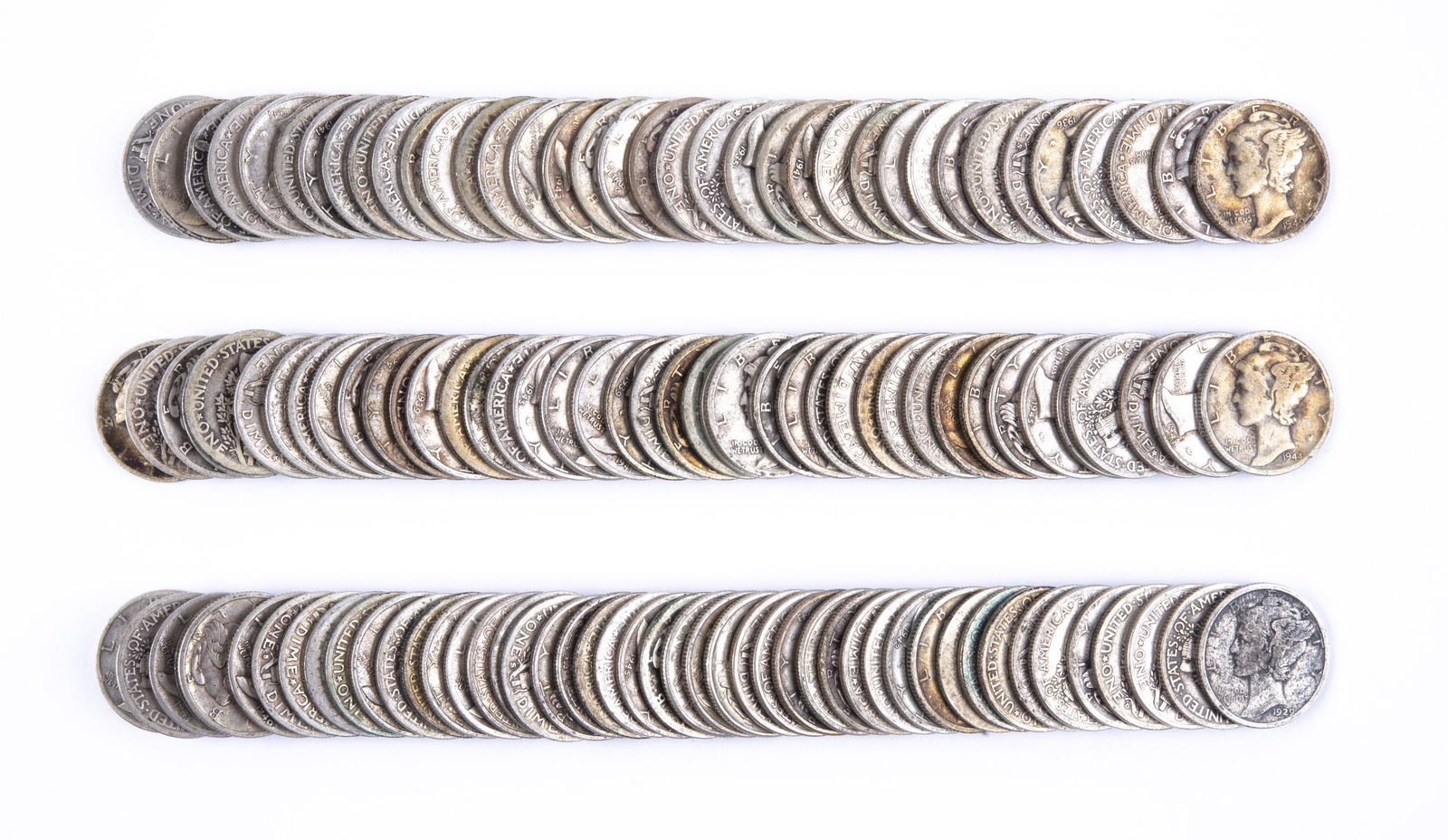 123 Silver Mercury Dimes (1 of 2)