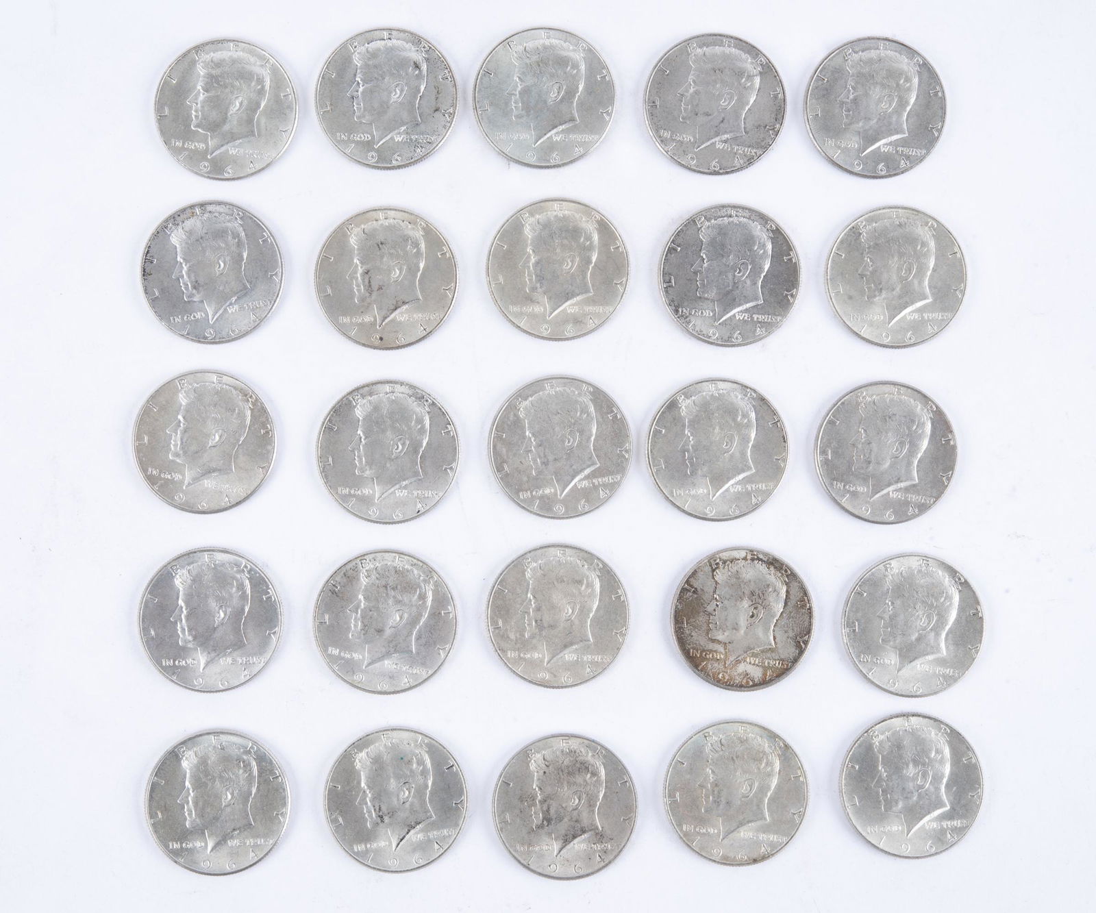 25 Kennedy Half Dollars (1 of 2)