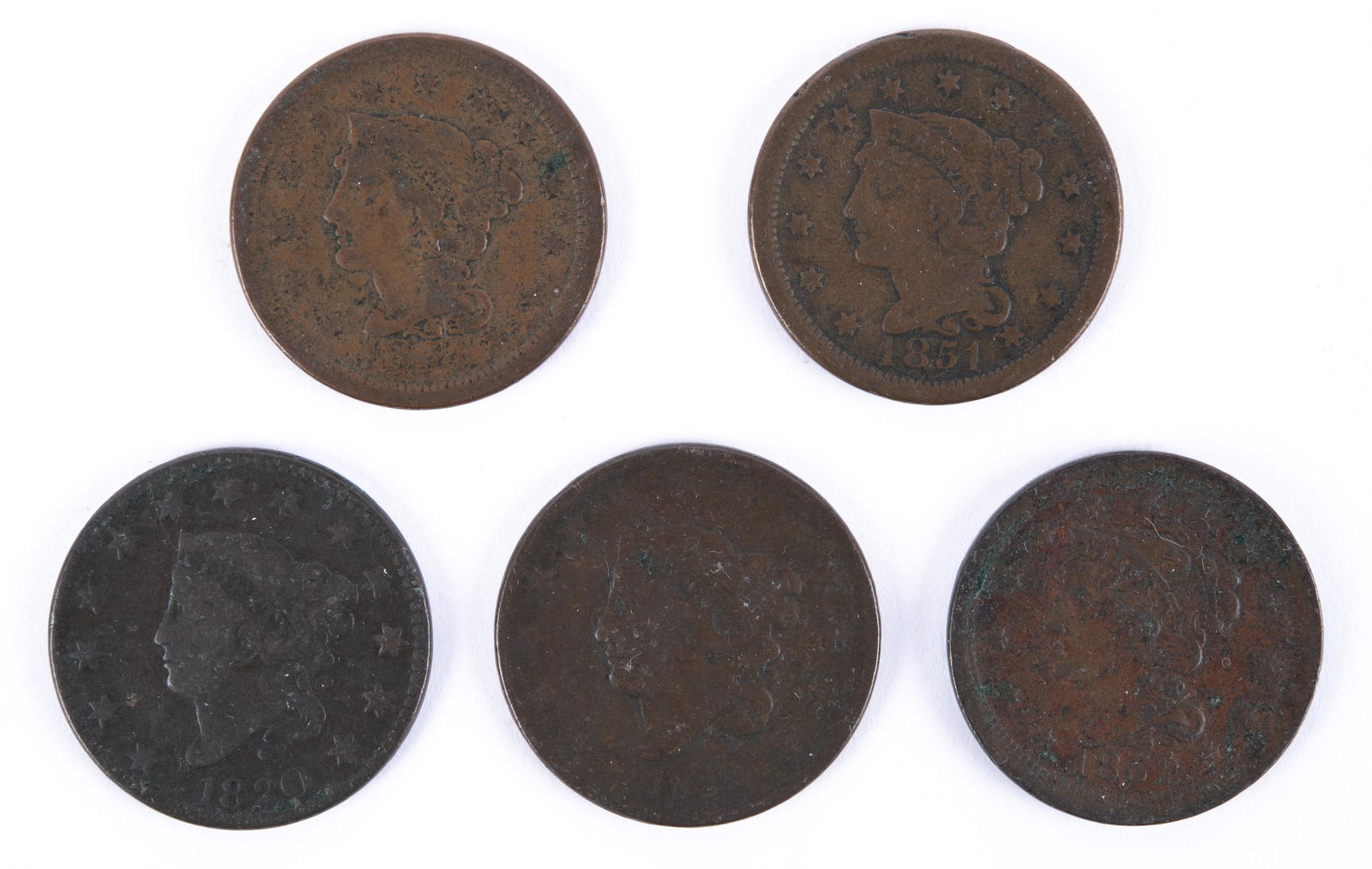 5 Large Cents (1 of 2)