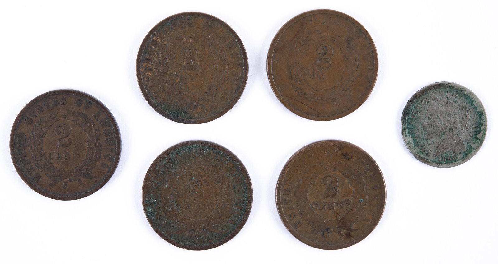 6 Coins incl 2 Cent (1 of 2)