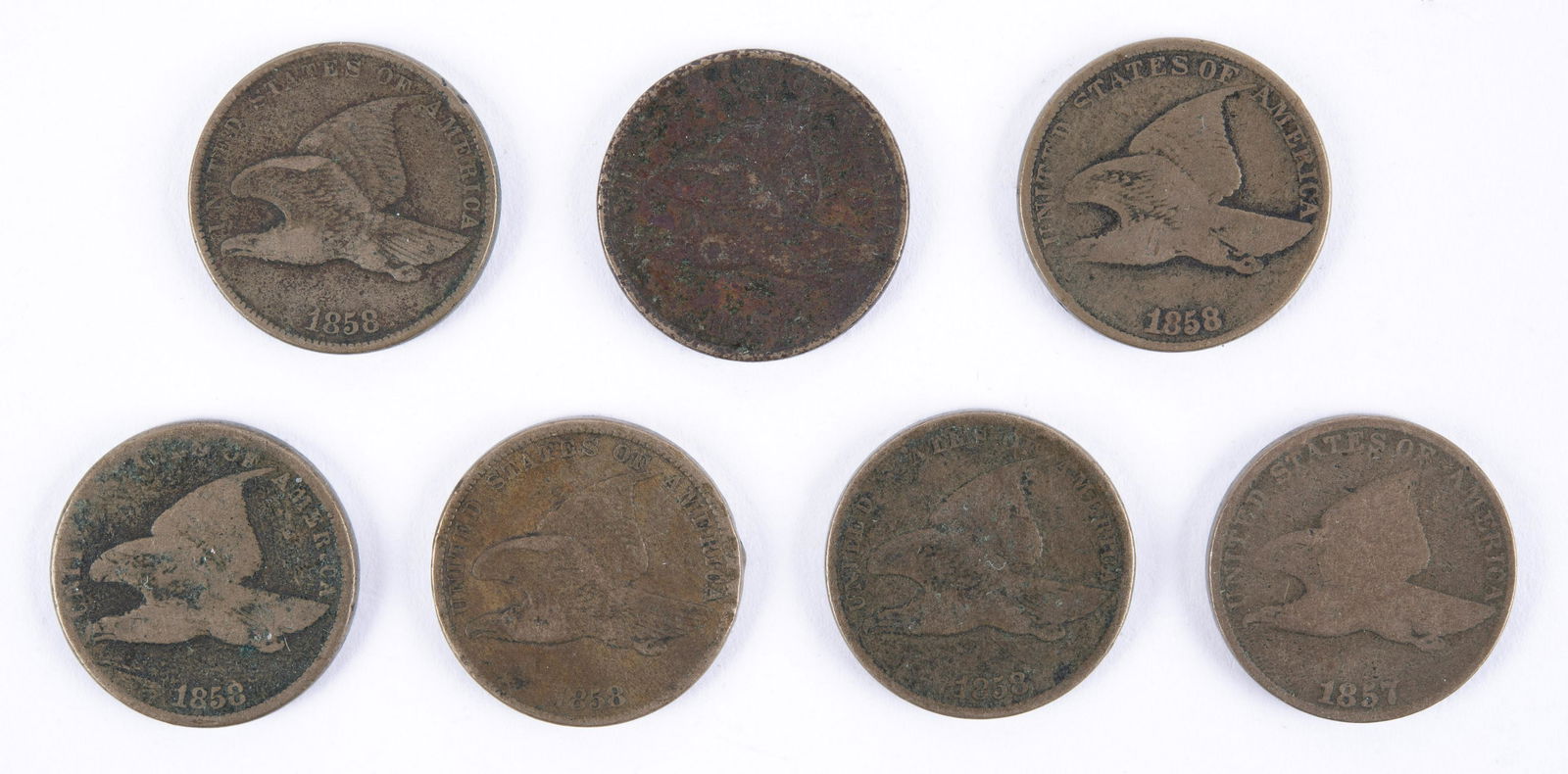 7 Flying Eagle Cents (1 of 2)