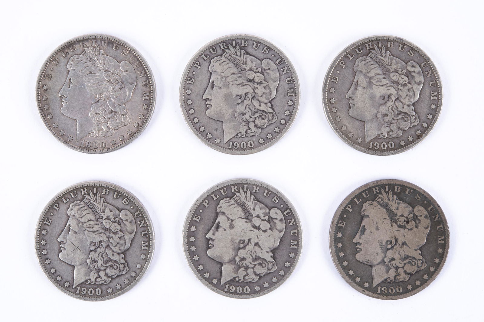 6 U.S. Morgan Silver Dollars (1 of 2)