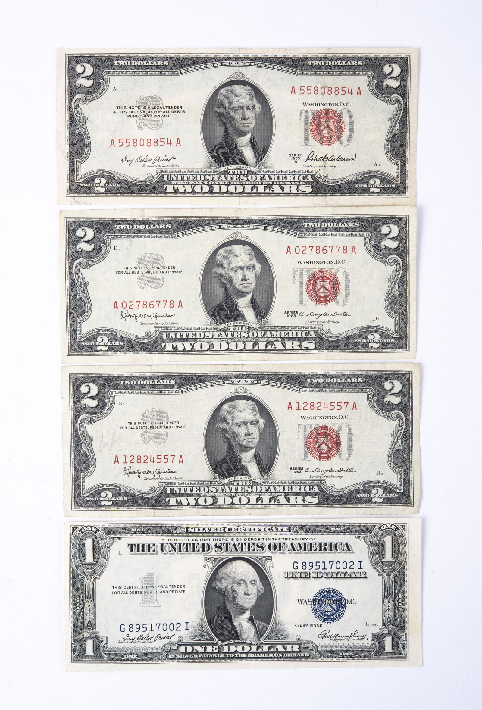 4 U.S. Bills (1 of 2)