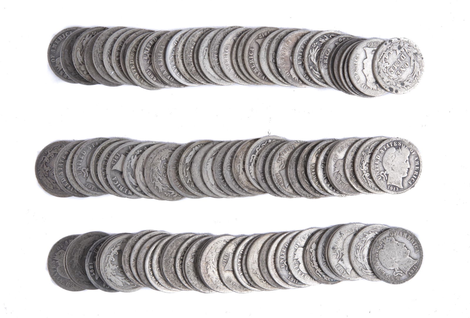100 Barber Dimes (1 of 3)