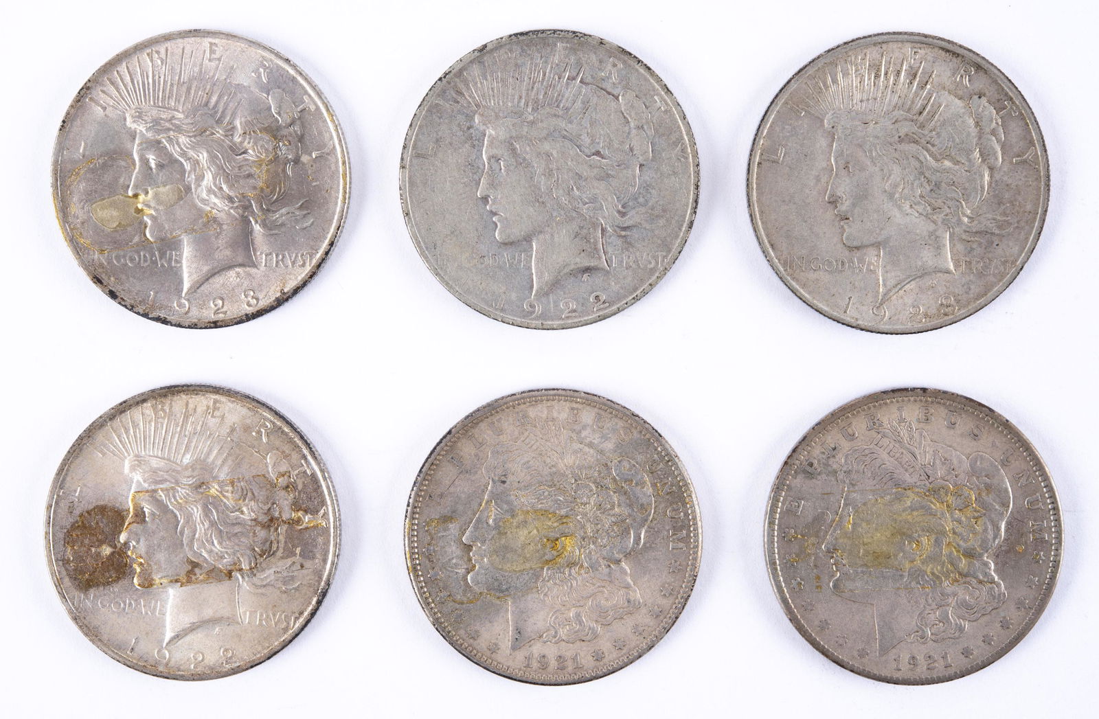 6 U.S. Silver Dollars (1 of 2)