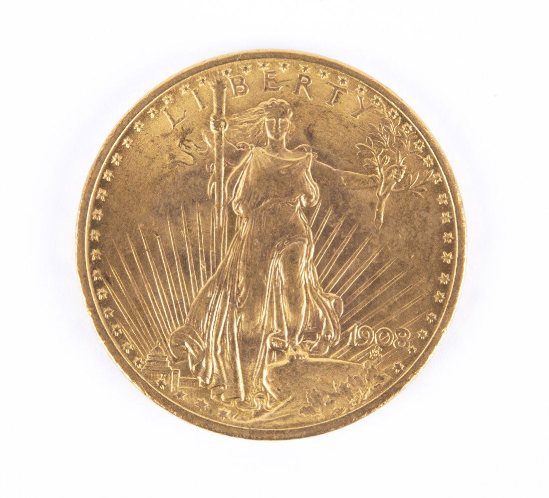 1908 No Motto $20 St. Gaudens (1 of 2)