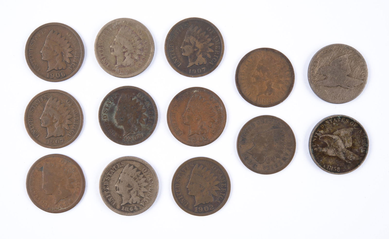 13 U.S. Small Cents (1 of 2)