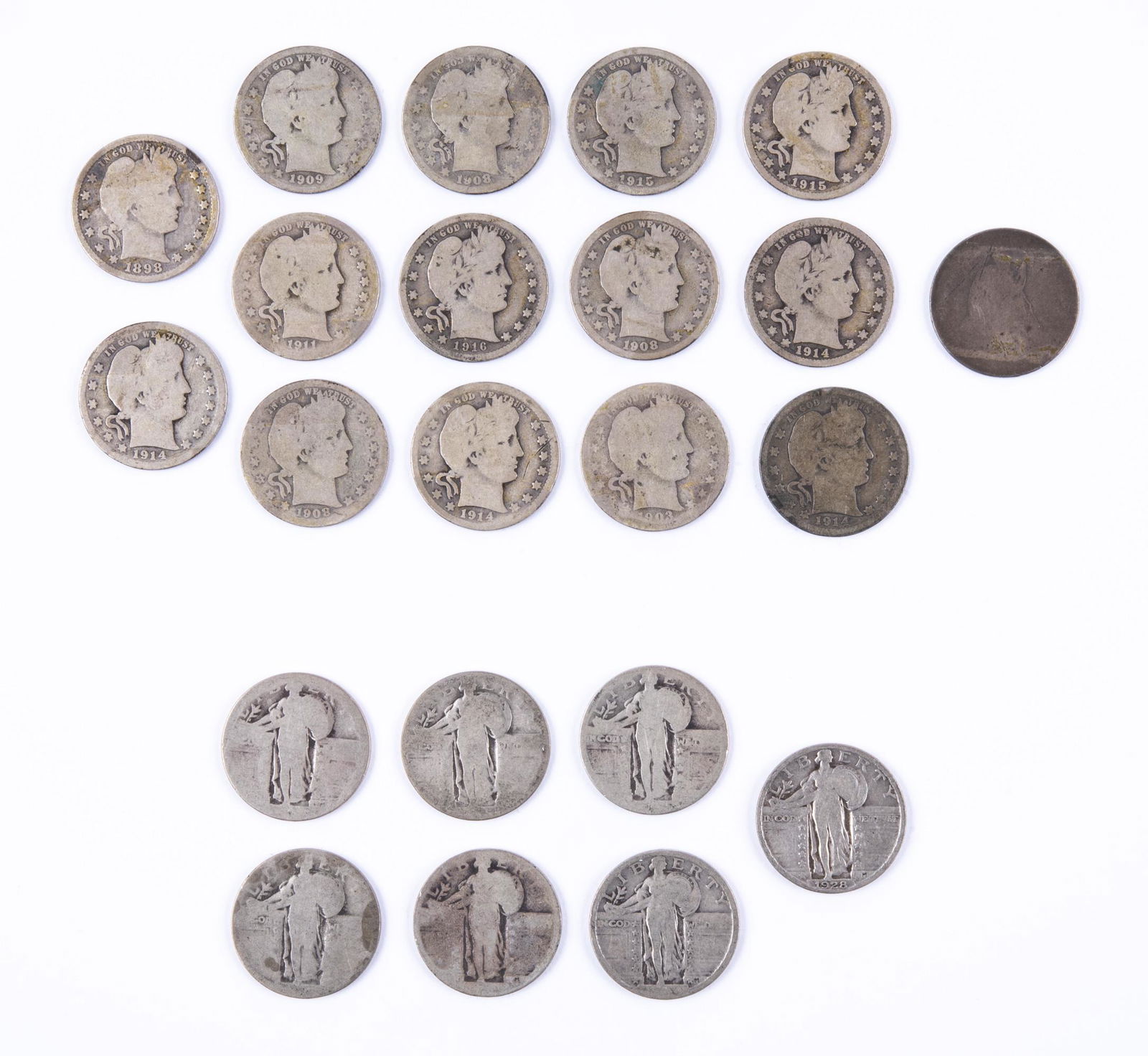 22 U.S. Silver Quarters (1 of 2)