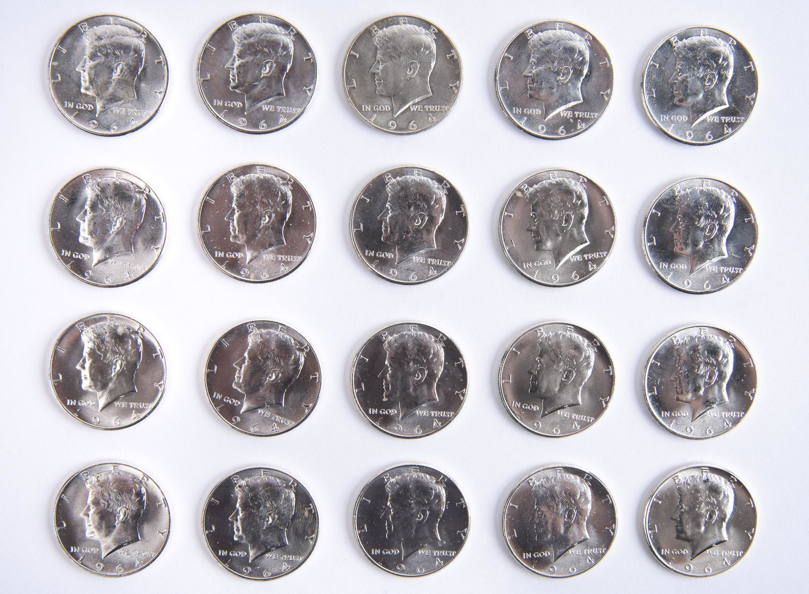 20 1964 Kennedy Half Dollars (1 of 2)