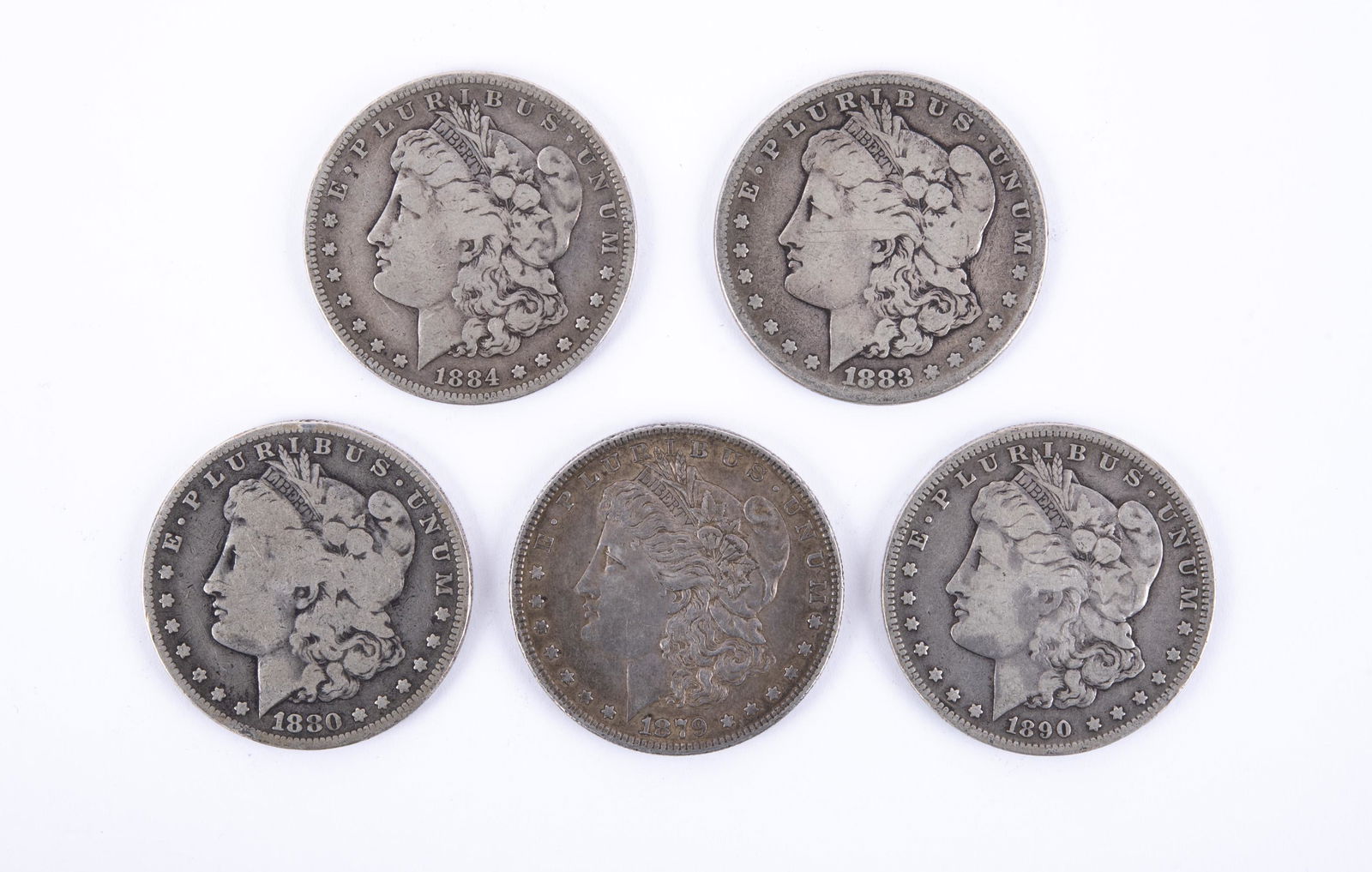 5 Morgan Silver Dollars (1 of 2)
