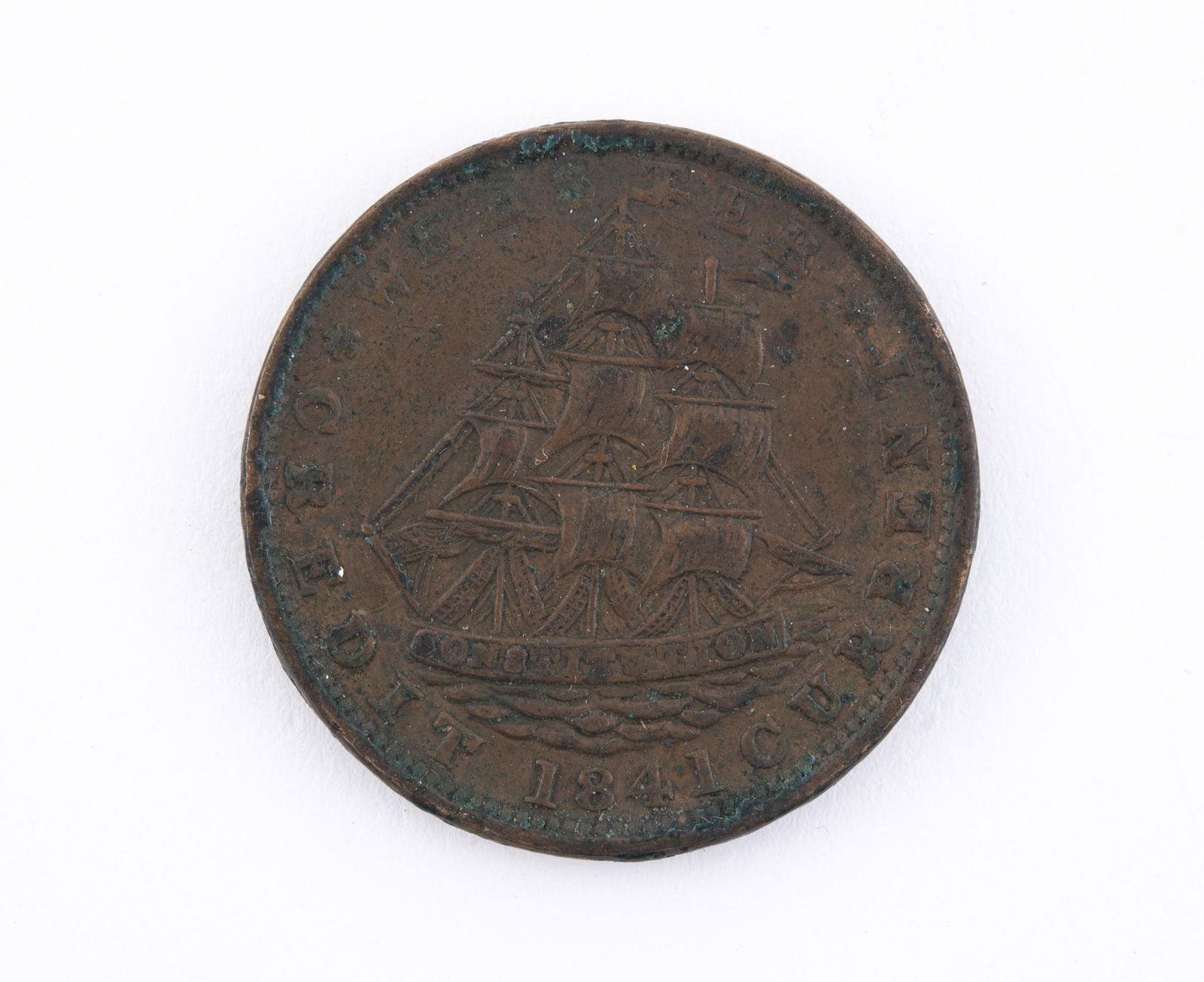 1841 Hard Times Token (1 of 2)
