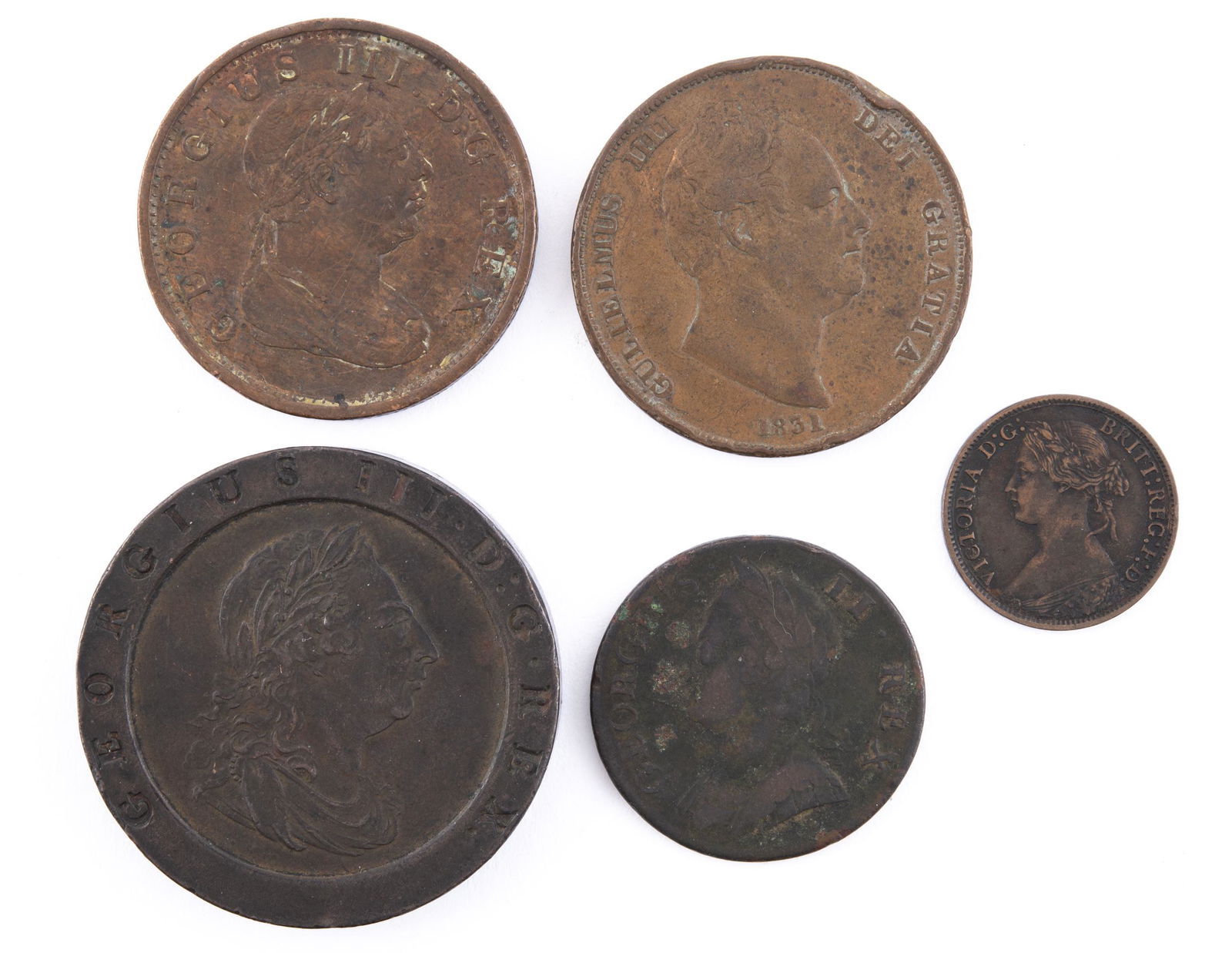5 18th/19th C Great Britain & Colonies Coinage (1 of 2)