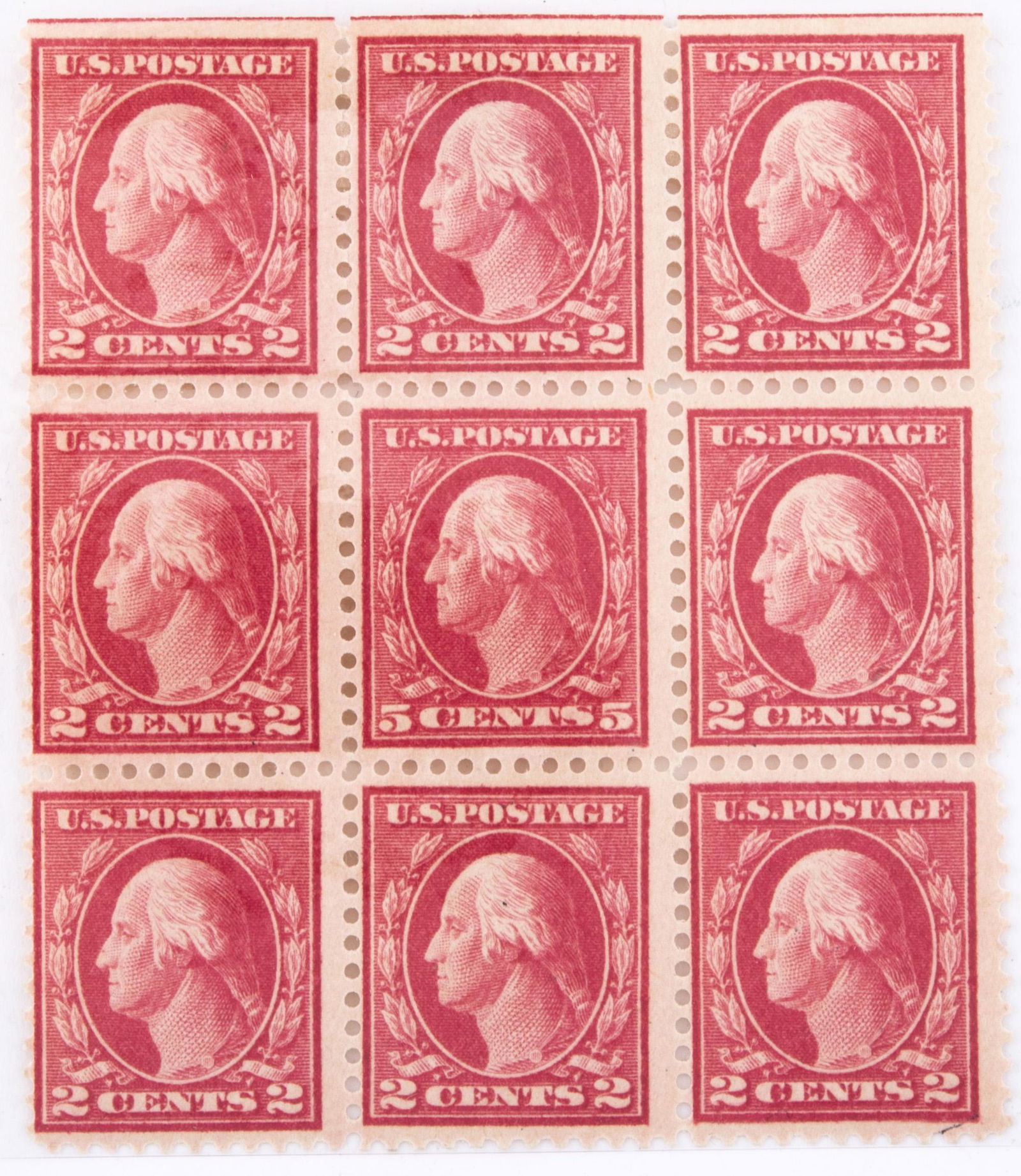 U.S. Scott# 505 Error Block of 9 (1 of 2)
