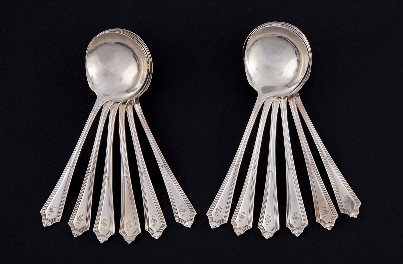 12 Gorham Plymouth Sterling Soup Spoons (1 of 3)