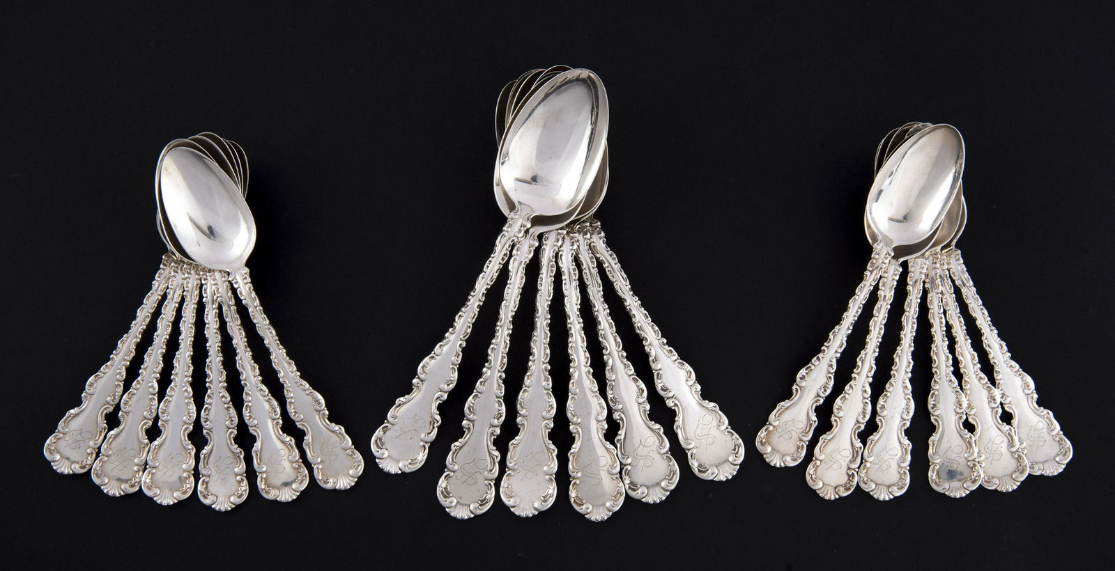 18 Whiting Mfg Co. Louis XV Sterling Spoons (1 of 3)