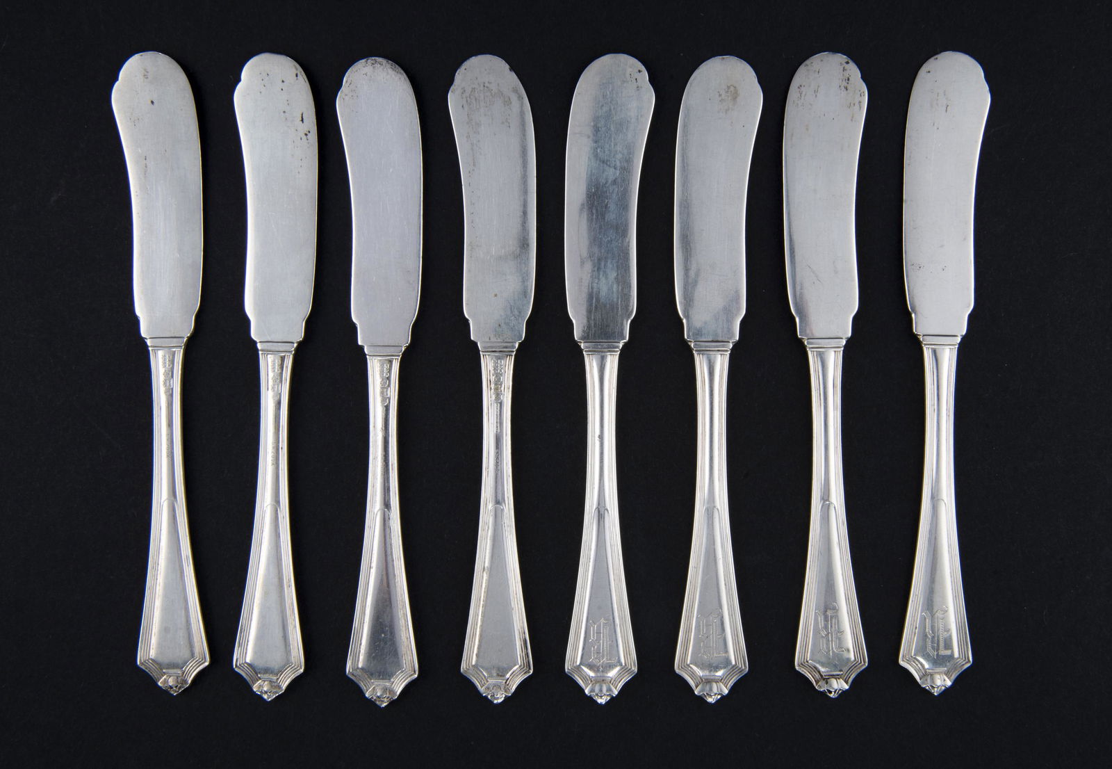 8 Gorham Plymouth Sterling Butter Spreaders (1 of 3)