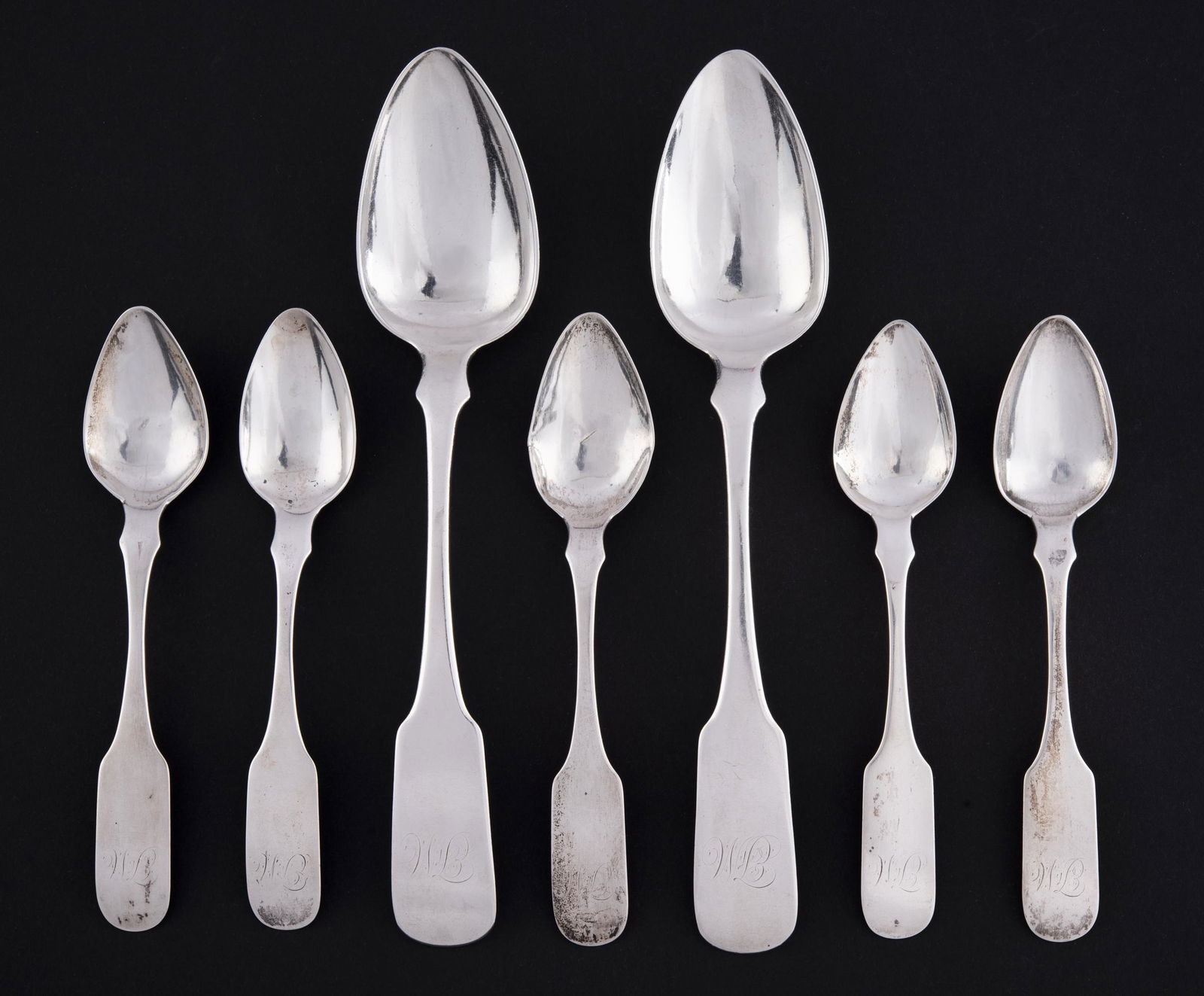 7 American Coin Silver Spoons (1 of 3)