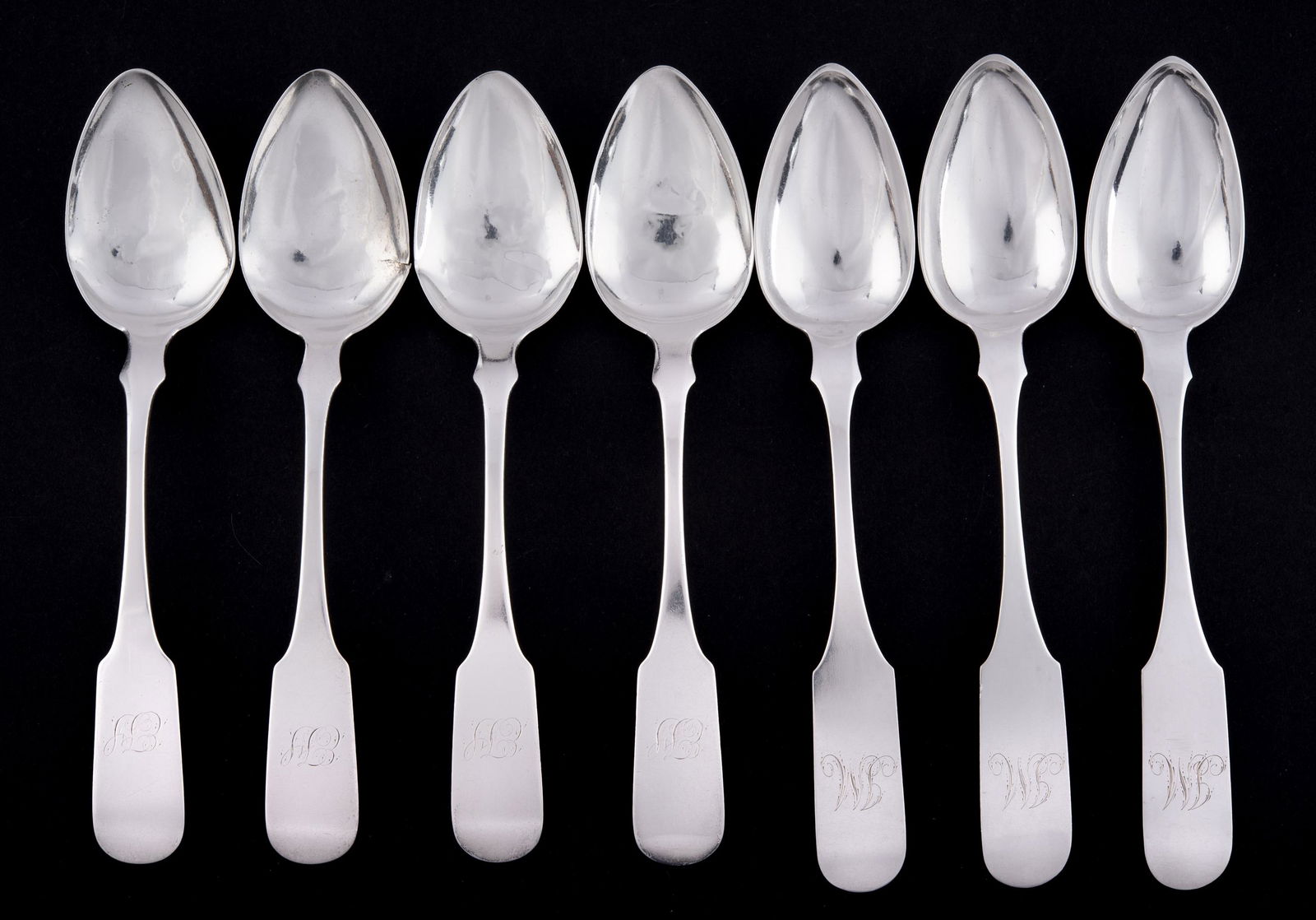 7 American Coin Silver Table Spoons (1 of 5)