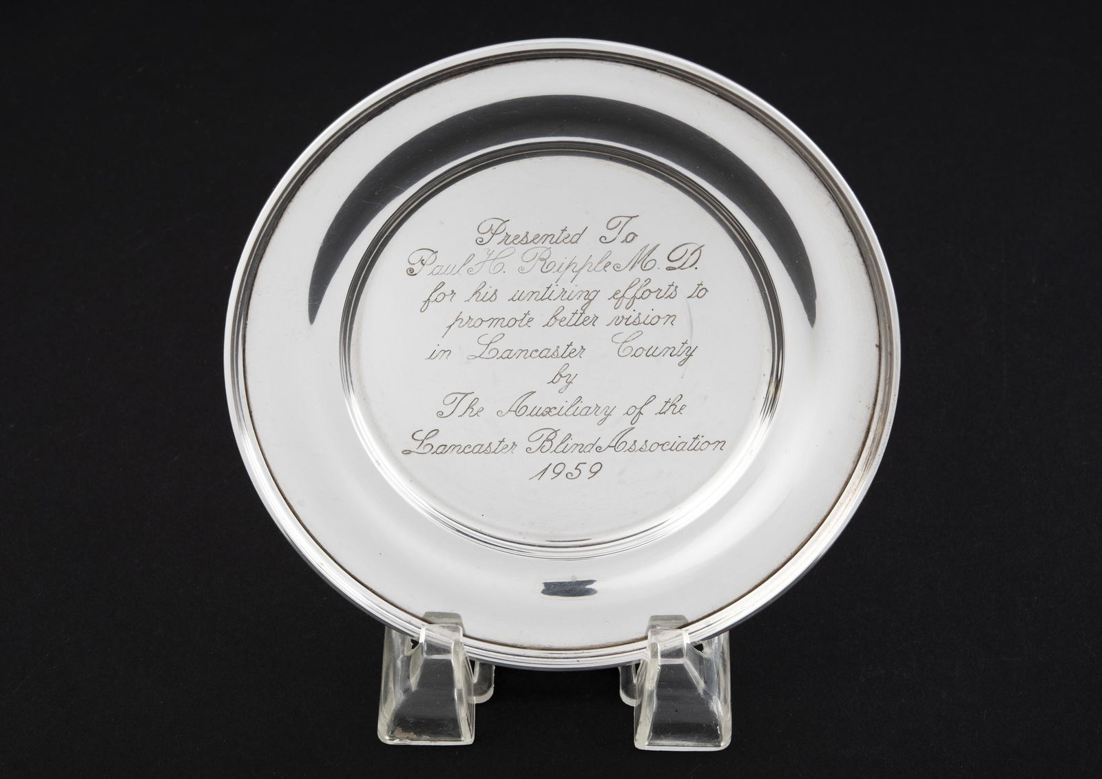 1958 Stieff Sterling Commemorative Plate (1 of 3)