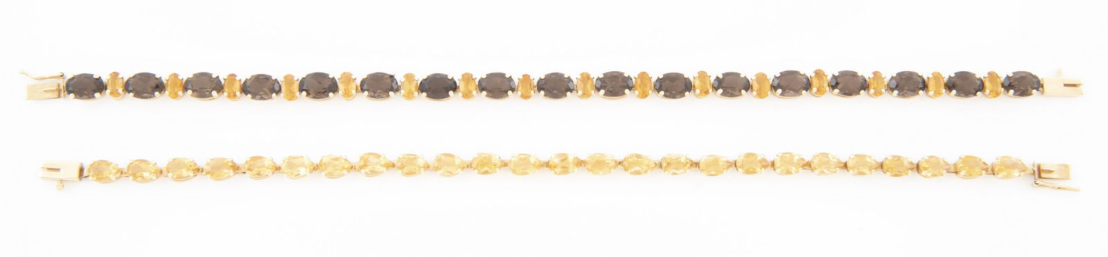 2 14K & Smoky Quartz Bracelets (1 of 1)