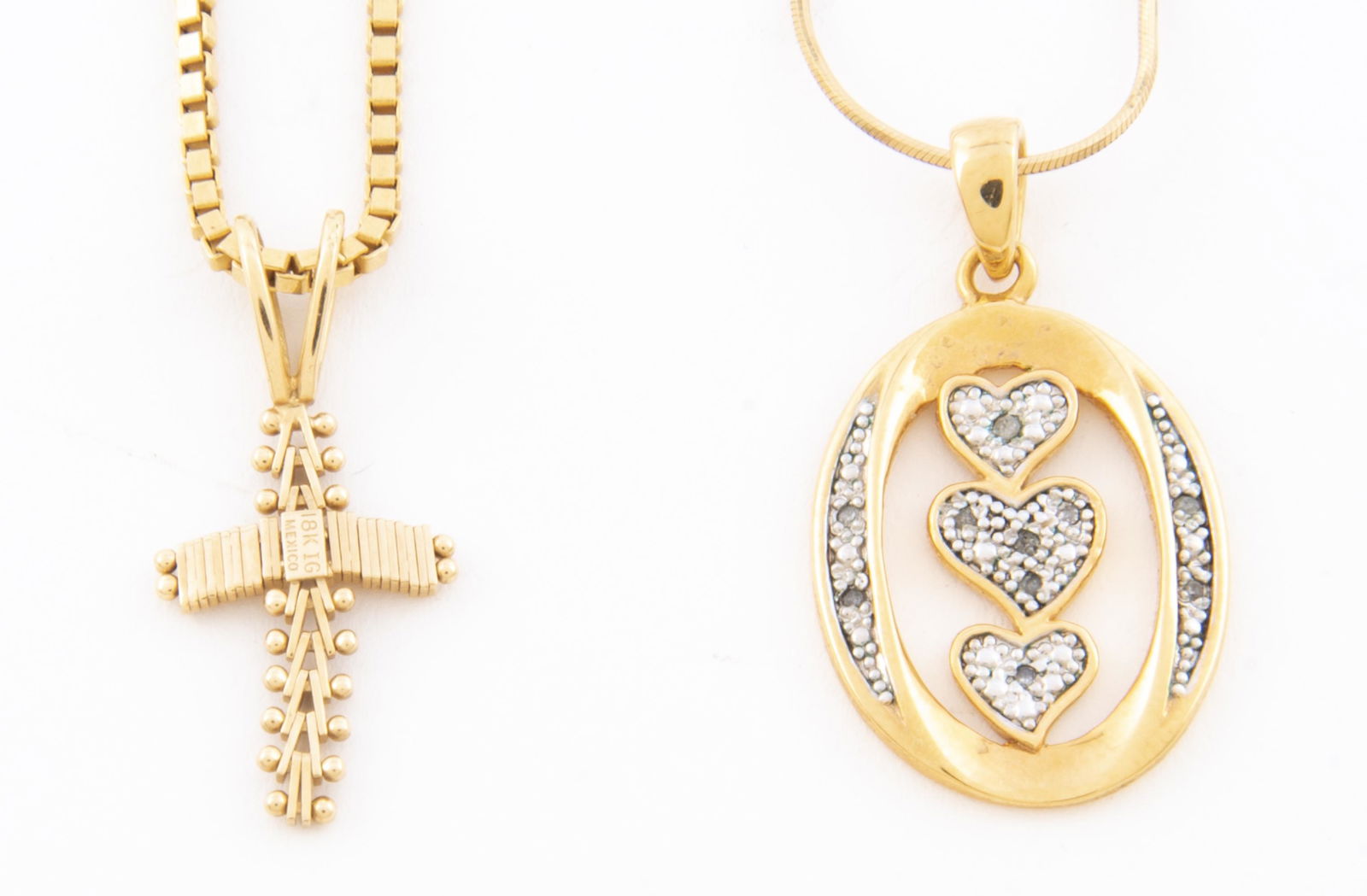 2 14K Necklaces with Pendants (1 of 3)