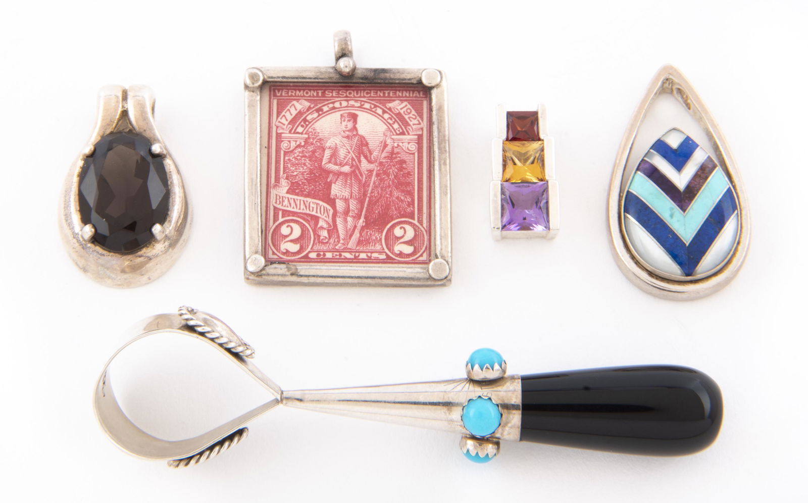 5 Sterling & Gemstone Pendants (1 of 1)